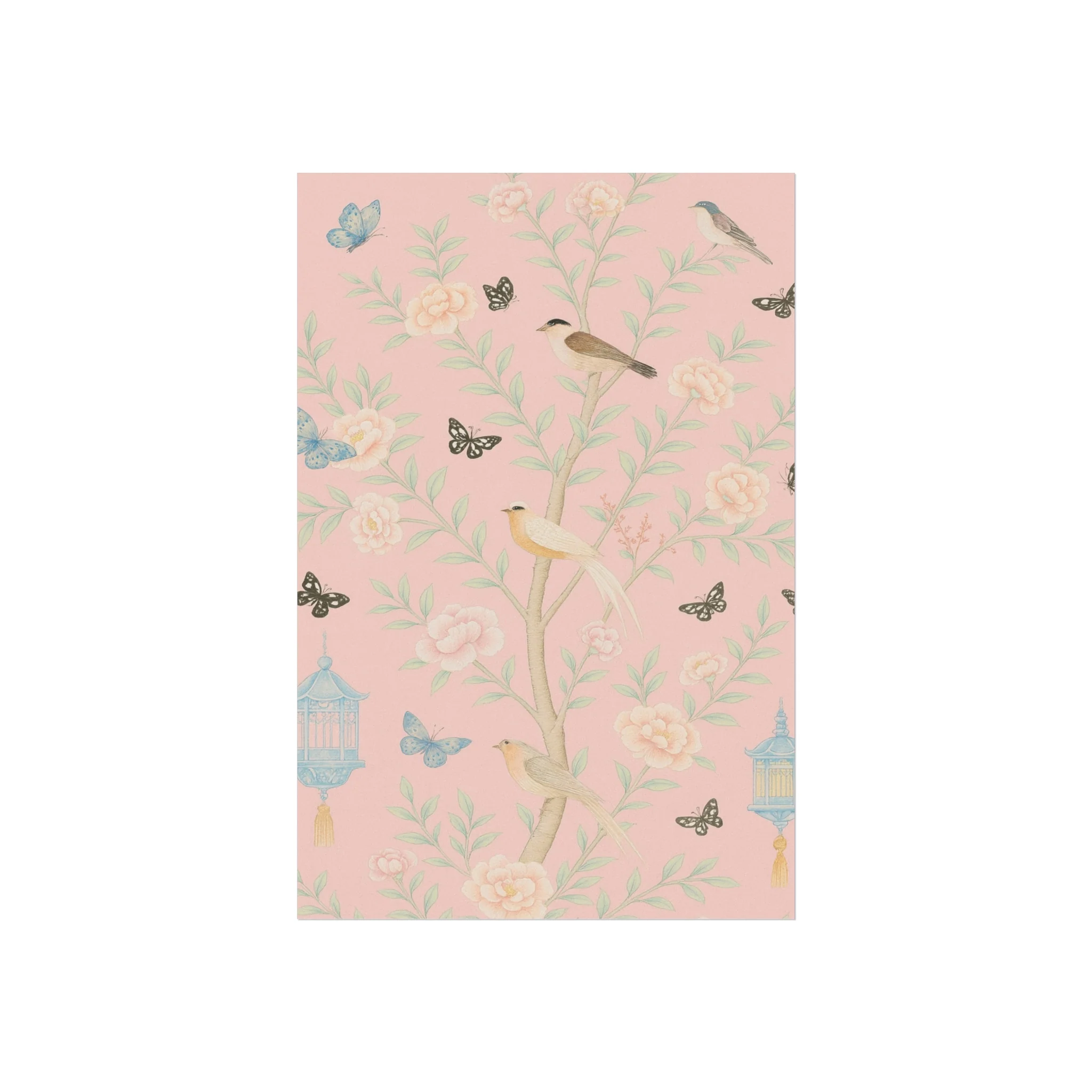 Chinoiserie Feathers and Lanterns Fine Art Poster - Image 16