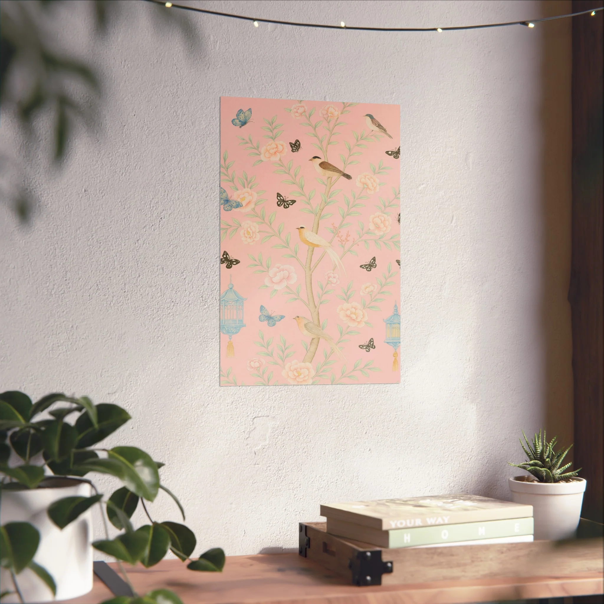 Chinoiserie Feathers and Lanterns Fine Art Poster - Image 30