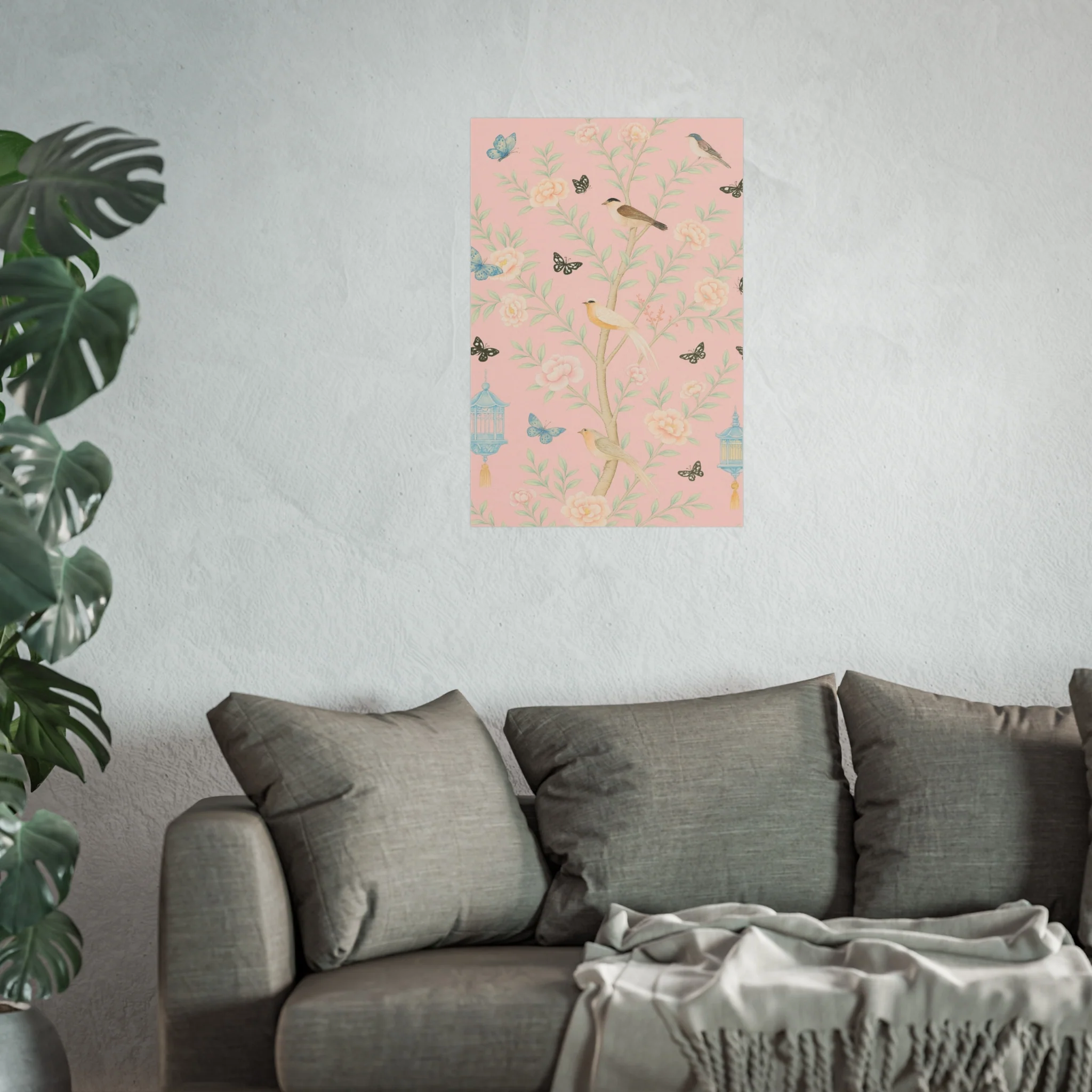 Chinoiserie Feathers and Lanterns Fine Art Poster - Image 37