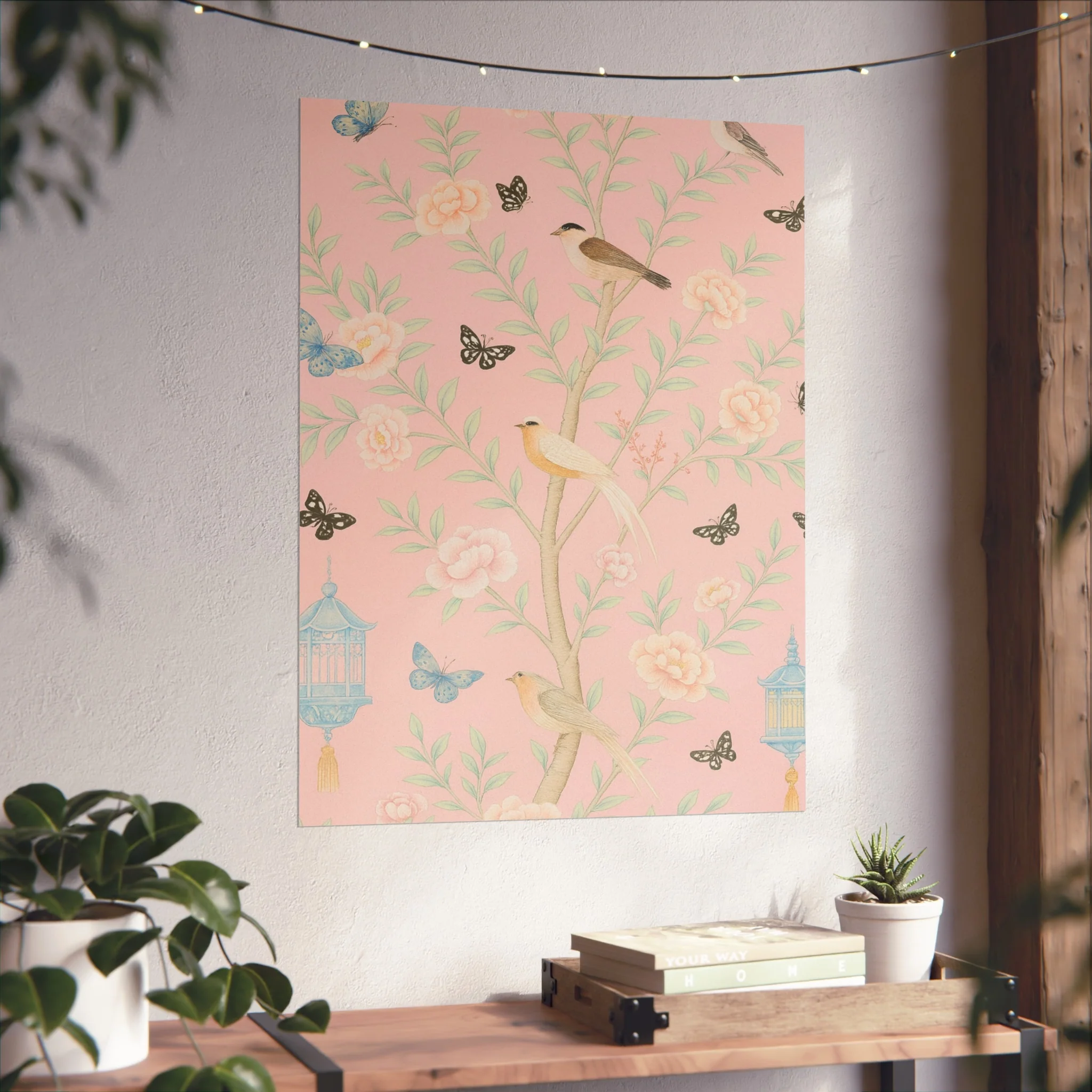 Chinoiserie Feathers and Lanterns Fine Art Poster - Image 42