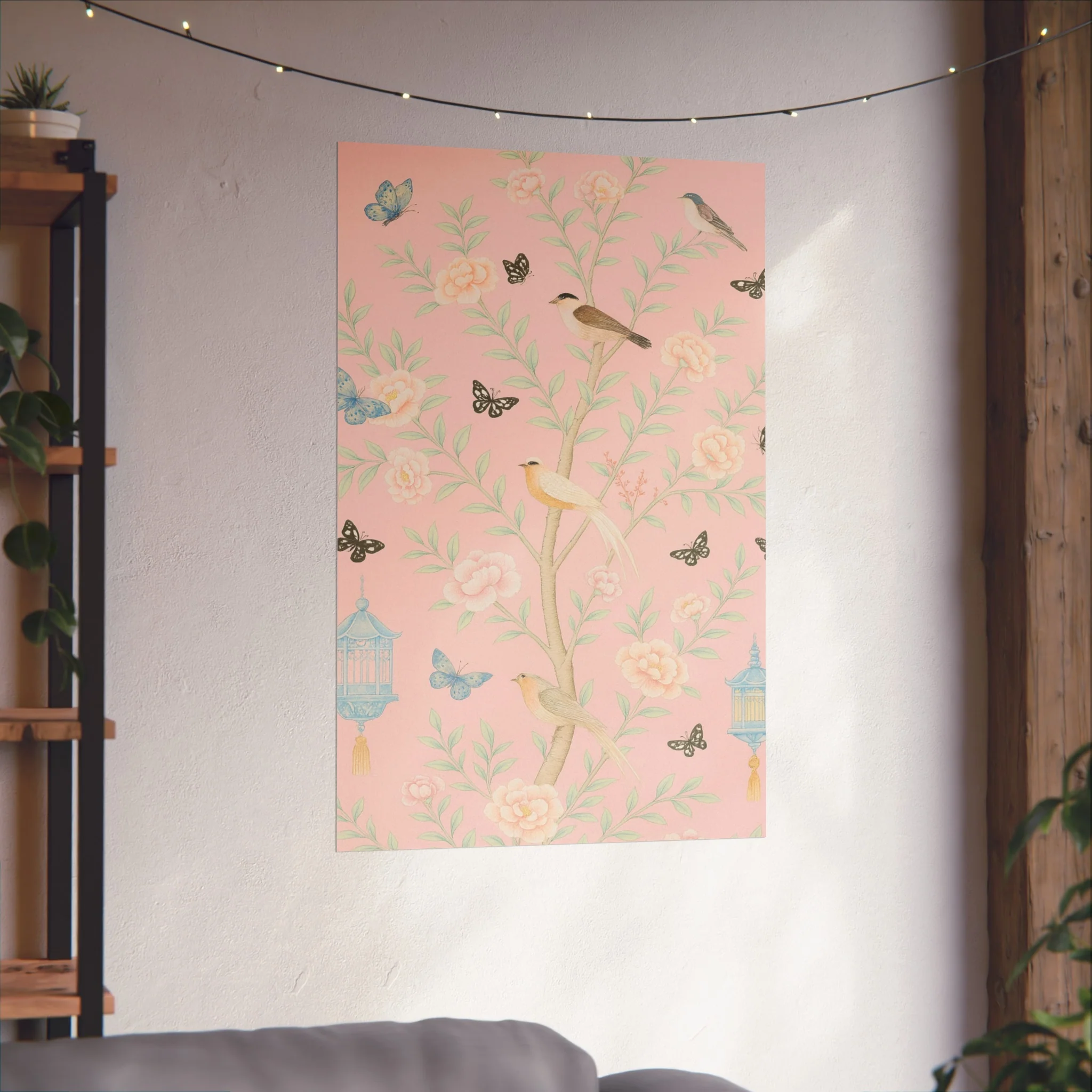 Chinoiserie Feathers and Lanterns Fine Art Poster - Image 46