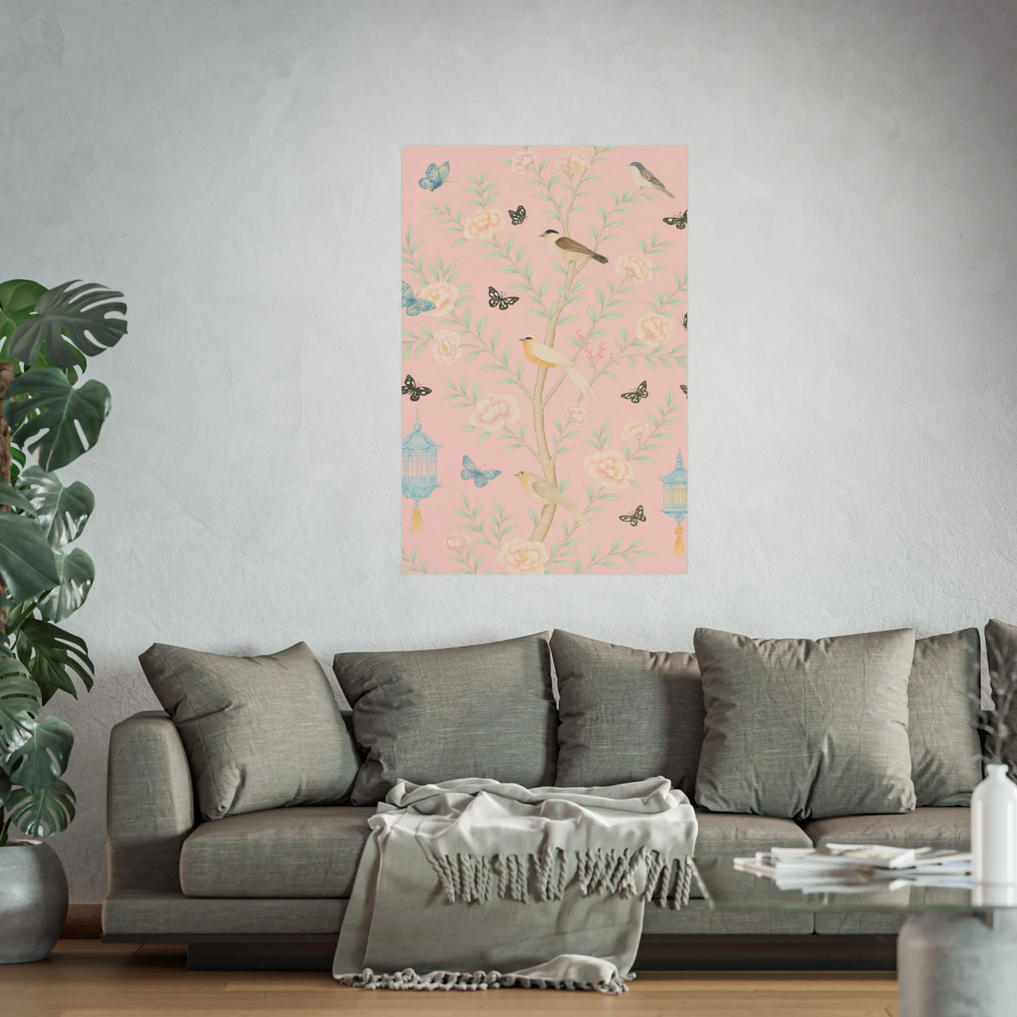 Chinoiserie Feathers and Lanterns Fine Art Poster - Image 47