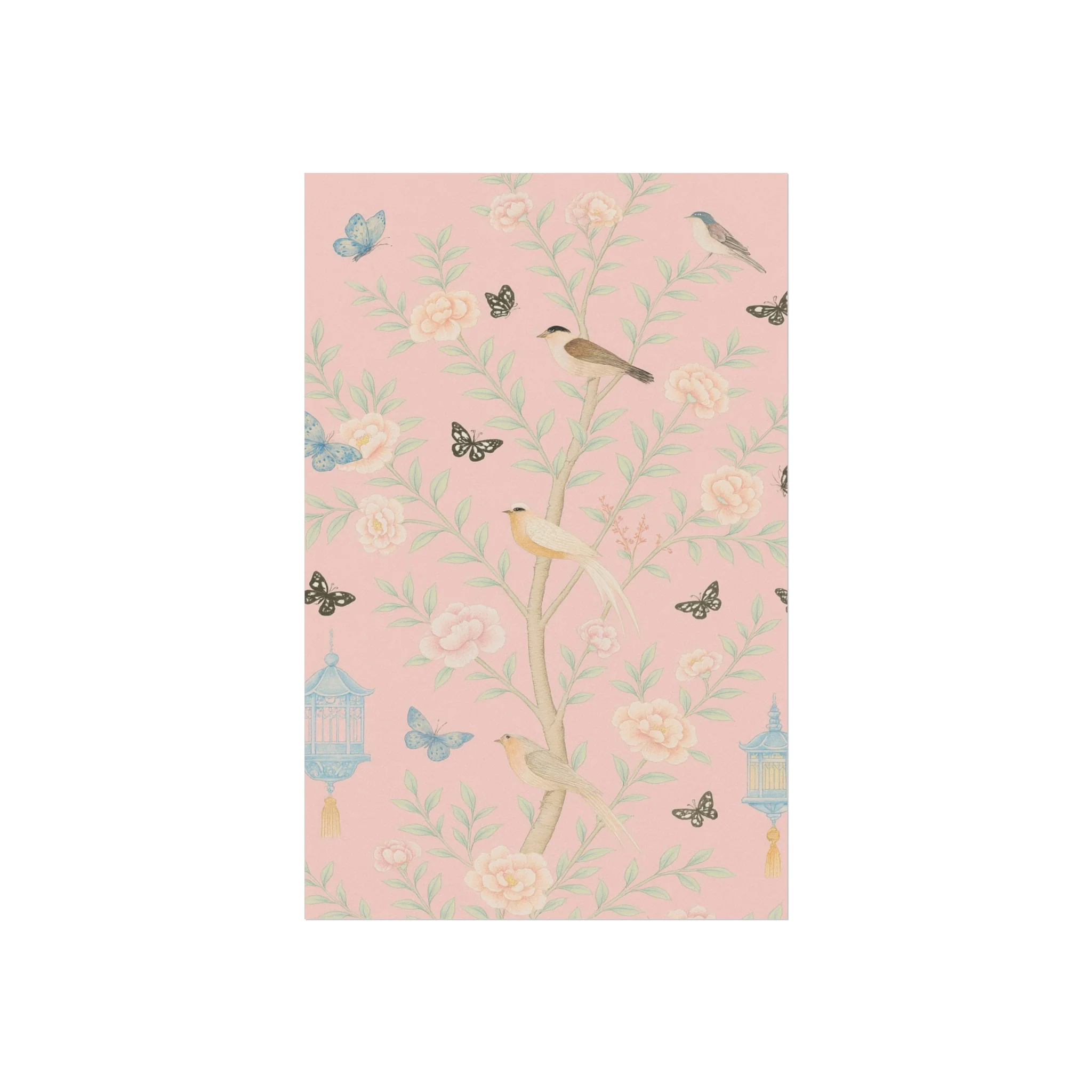 Chinoiserie Feathers and Lanterns Fine Art Poster - Image 5