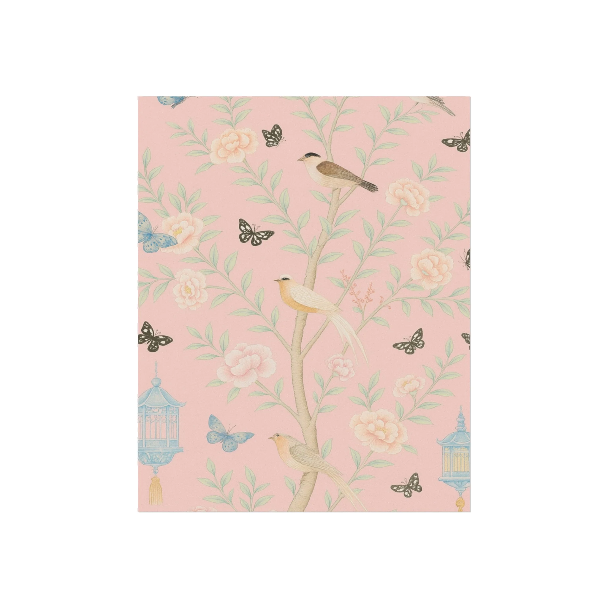 Chinoiserie Feathers and Lanterns Fine Art Poster - Image 8