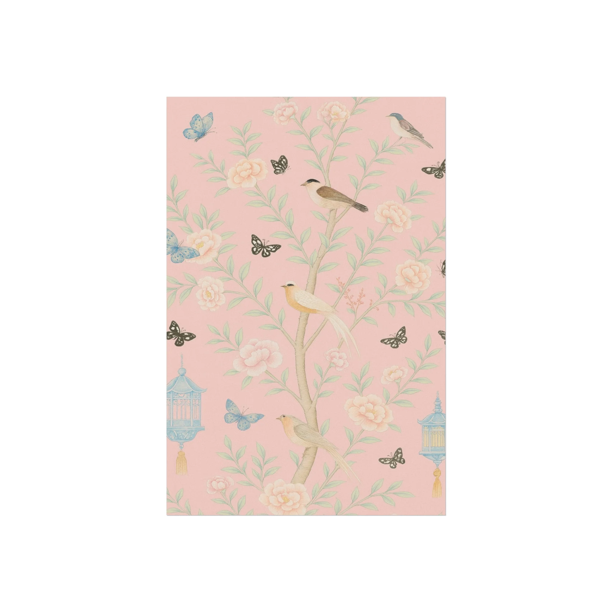 Chinoiserie Feathers and Lanterns Fine Art Poster - Image 9