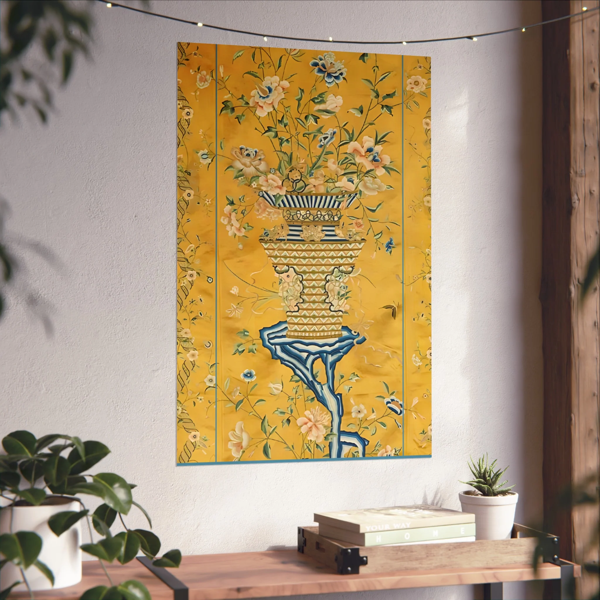 Chinoiserie Floral Vase Fine Art Poster - Yellow - Image 40