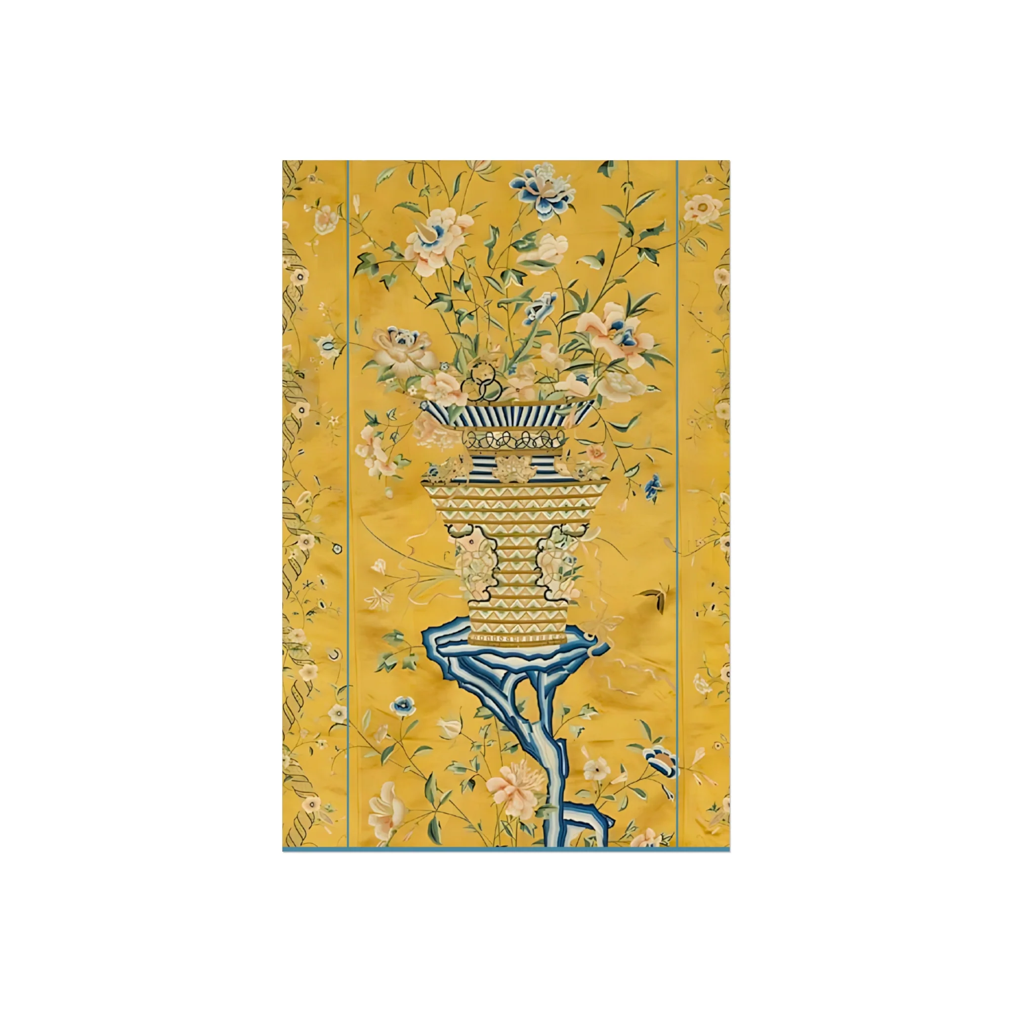 Chinoiserie Floral Vase Fine Art Poster - Yellow - Image 5