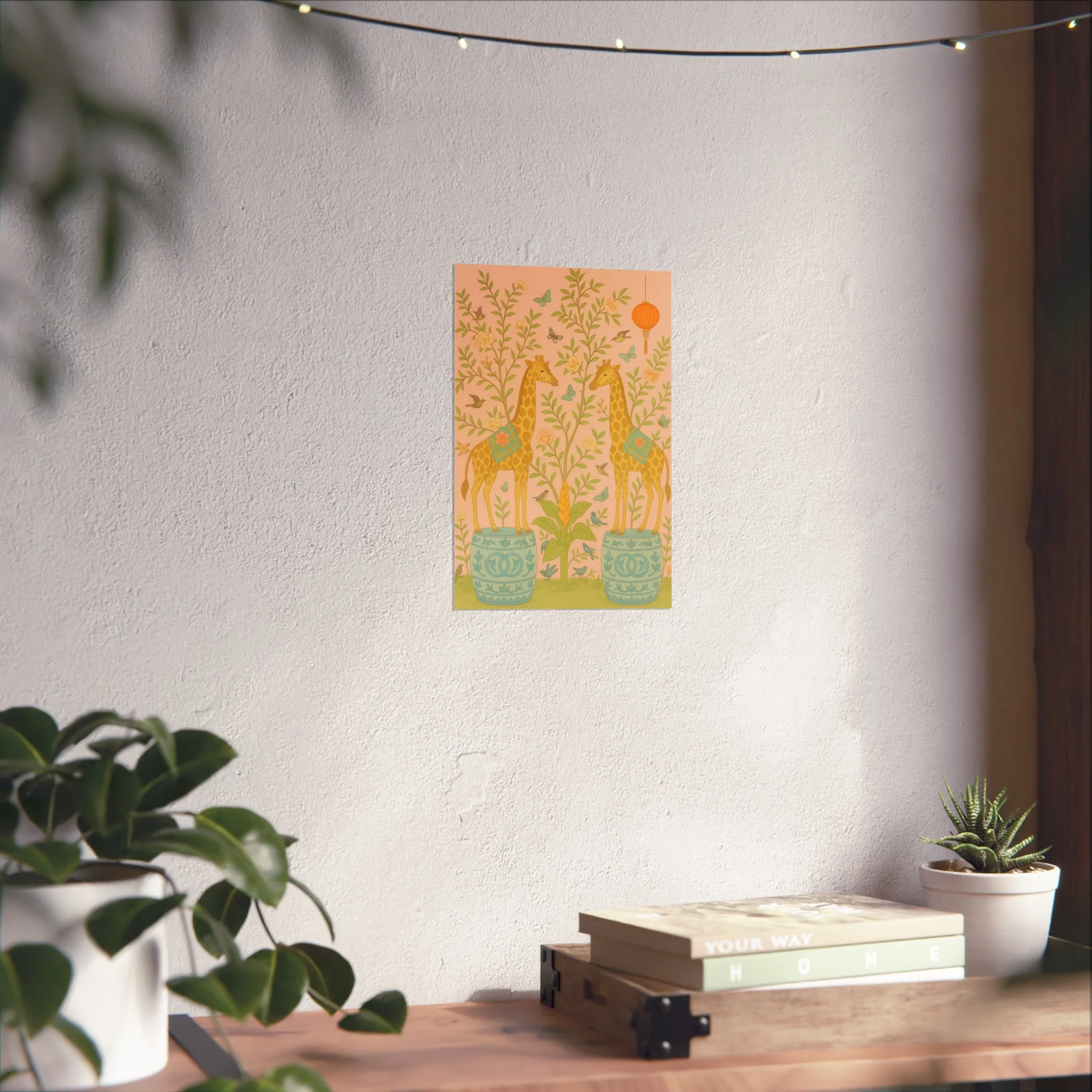Chinoiserie Giraffe Twins Fine Art Poster - Image 20