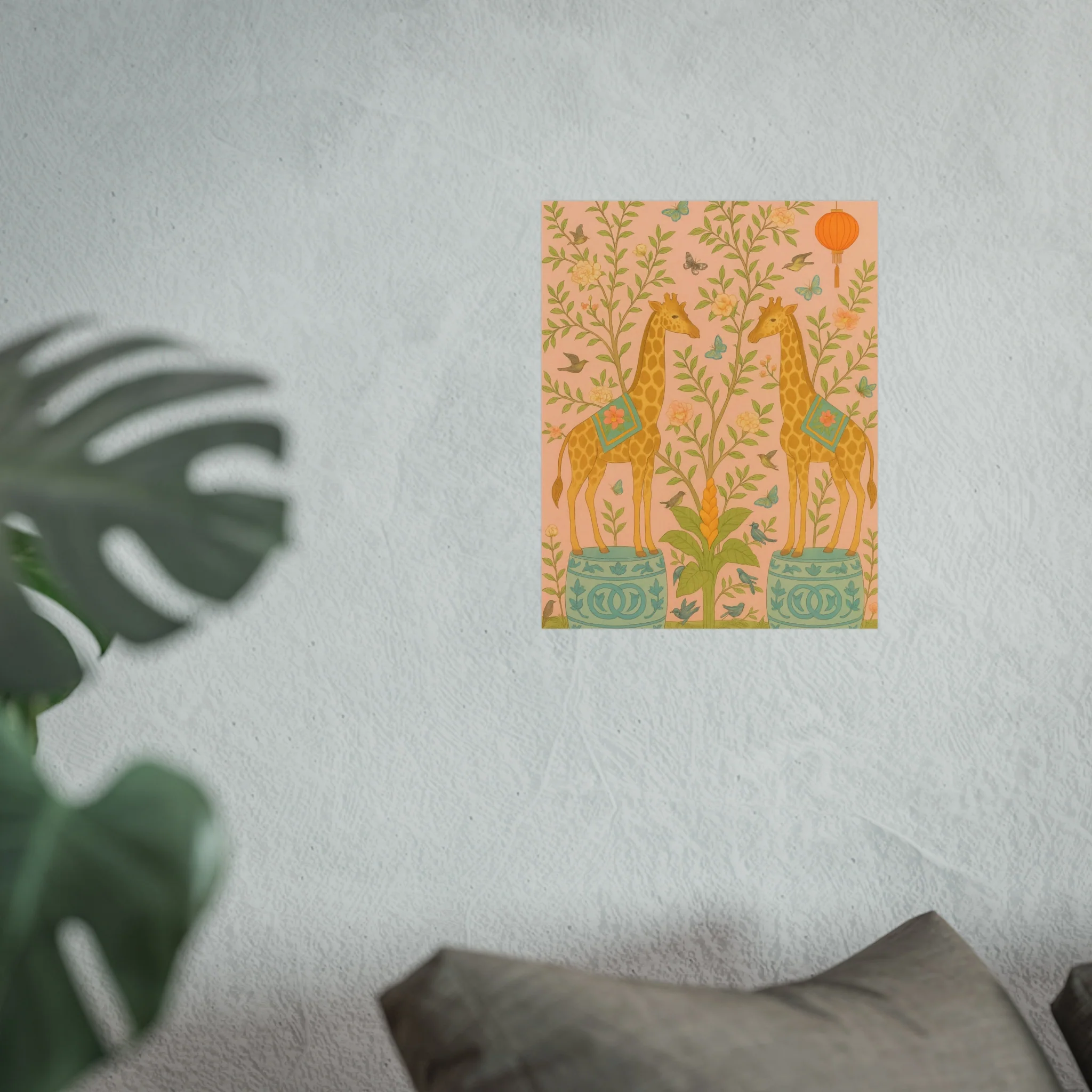 Chinoiserie Giraffe Twins Fine Art Poster - Image 23