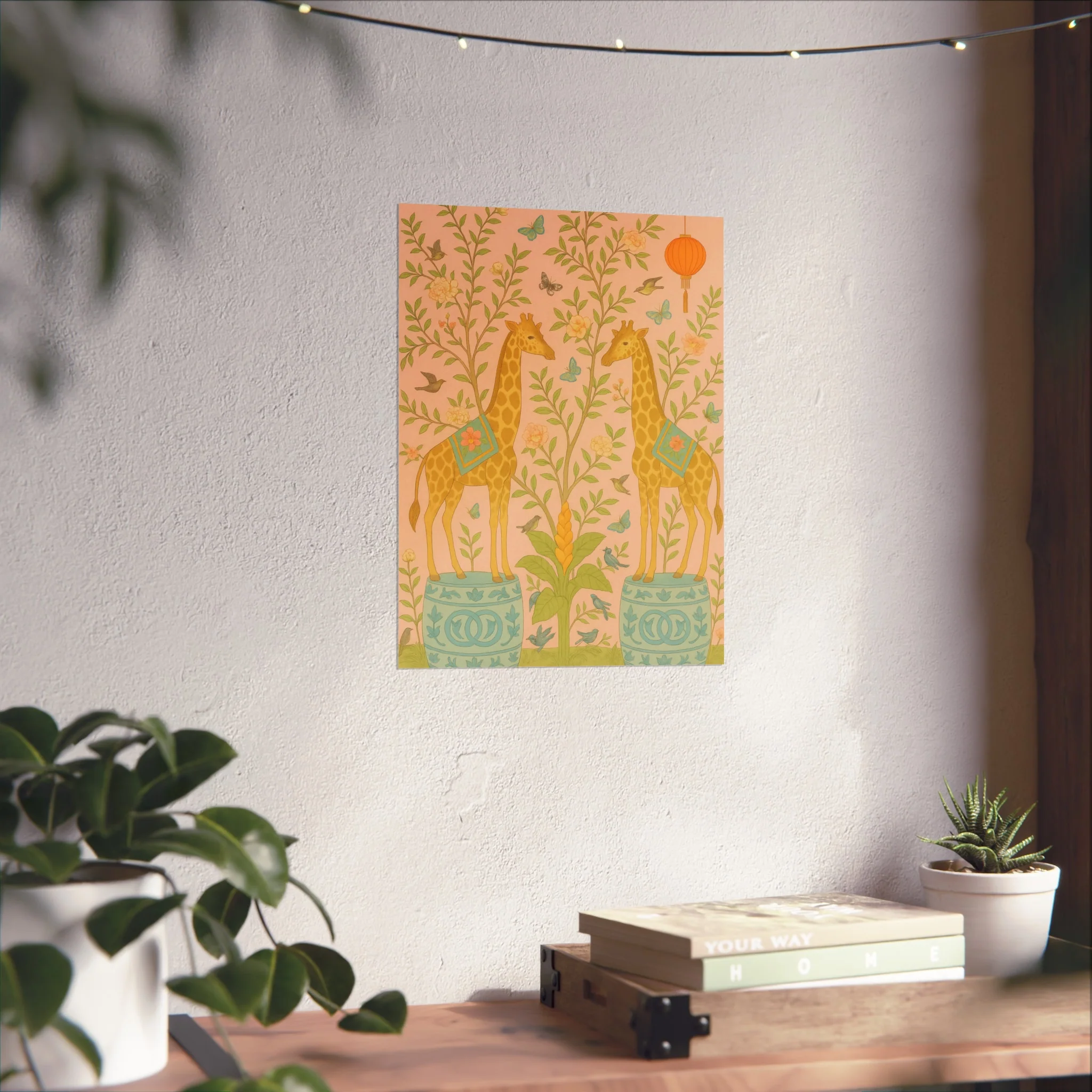 Chinoiserie Giraffe Twins Fine Art Poster - Image 28