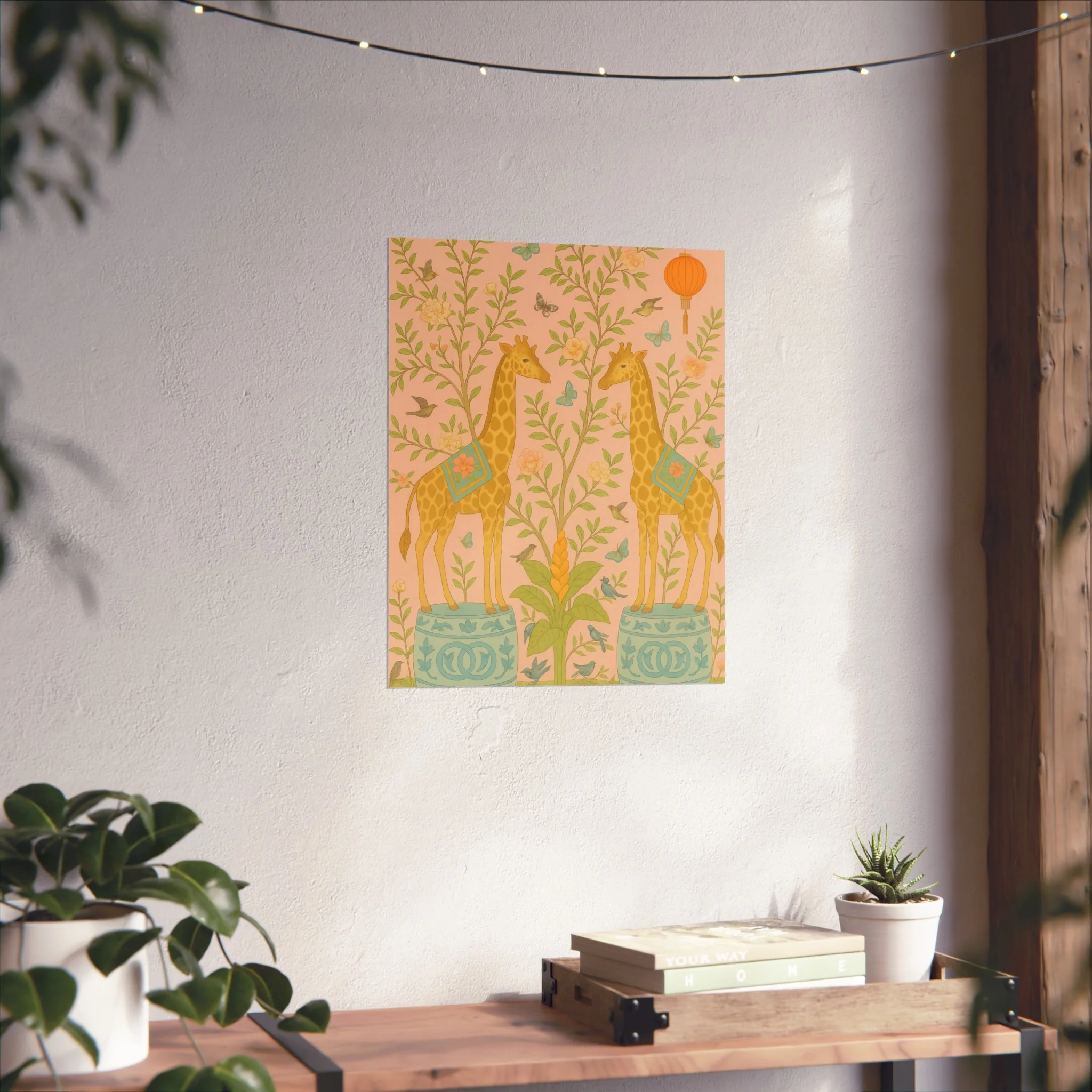 Chinoiserie Giraffe Twins Fine Art Poster - Image 32