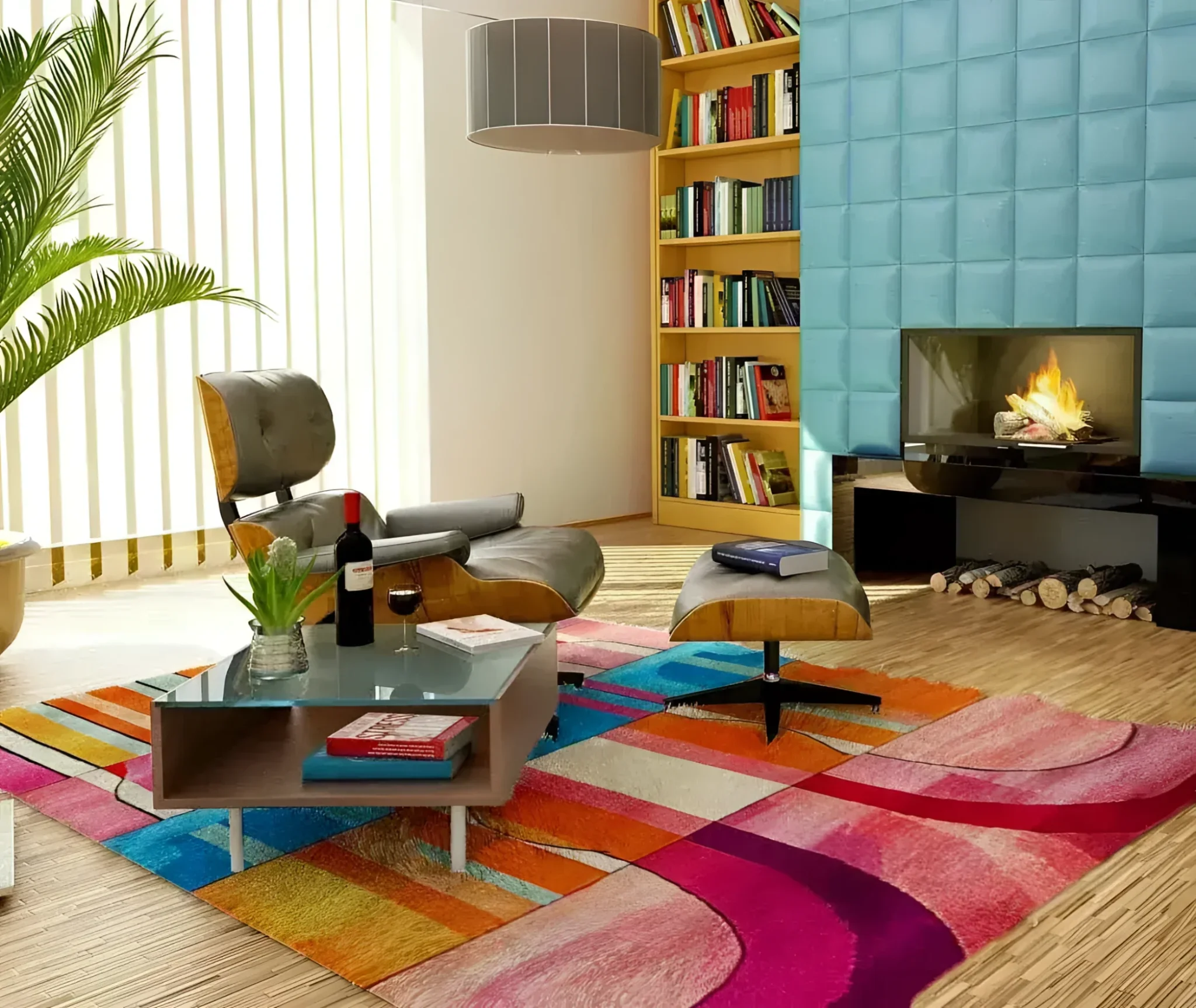 Chroma Groove Hand Tufted Rug - Image 3