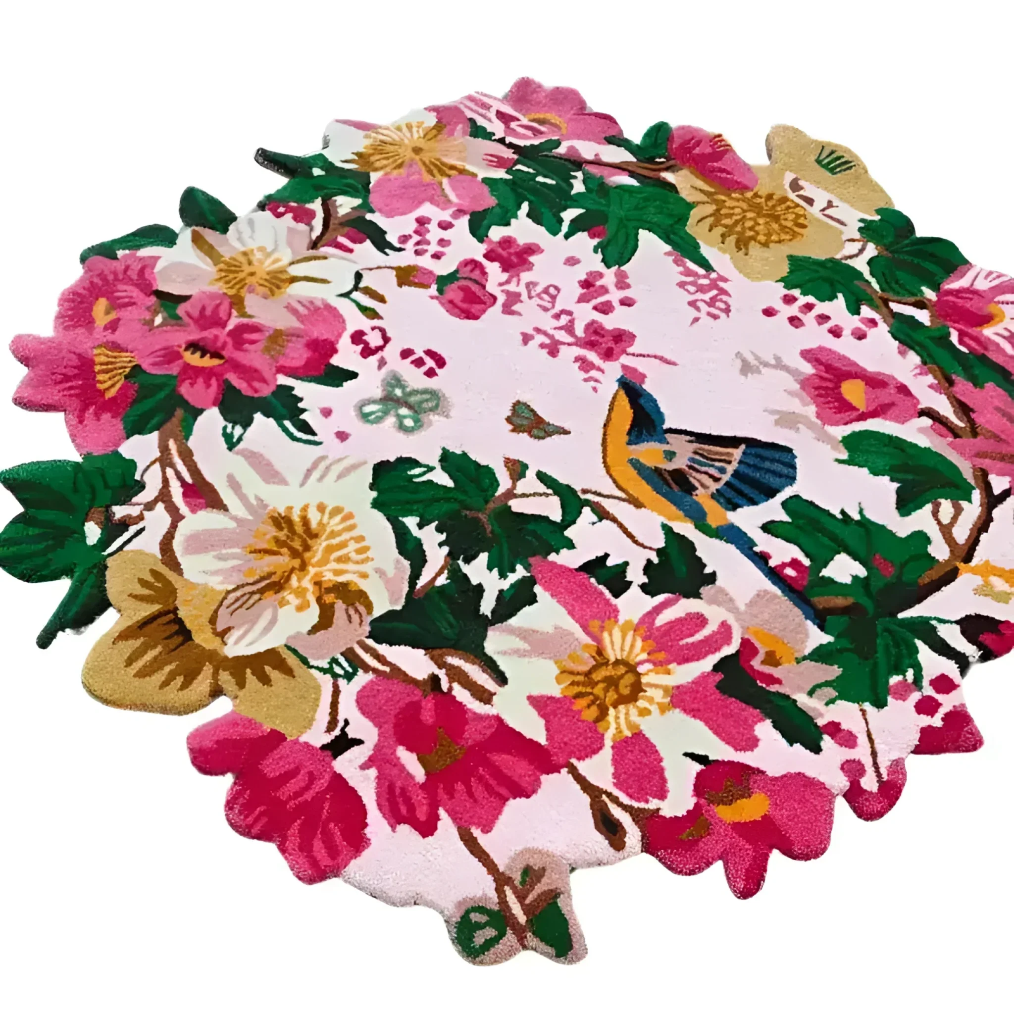 Chromatic Bloom Hand Tufted Round Rug - Vibrant - Image 11