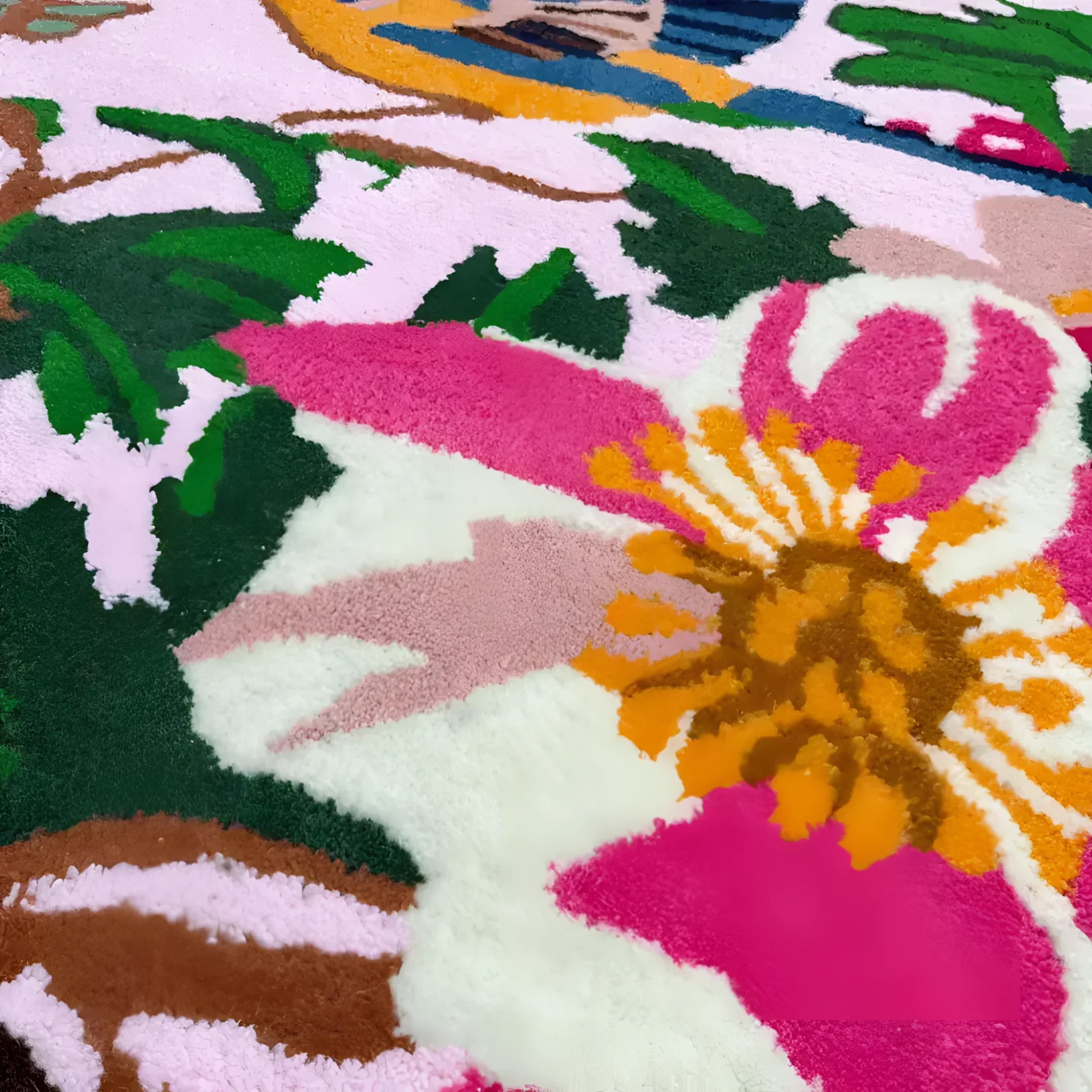 Chromatic Bloom Hand Tufted Round Rug - Vibrant - Image 6