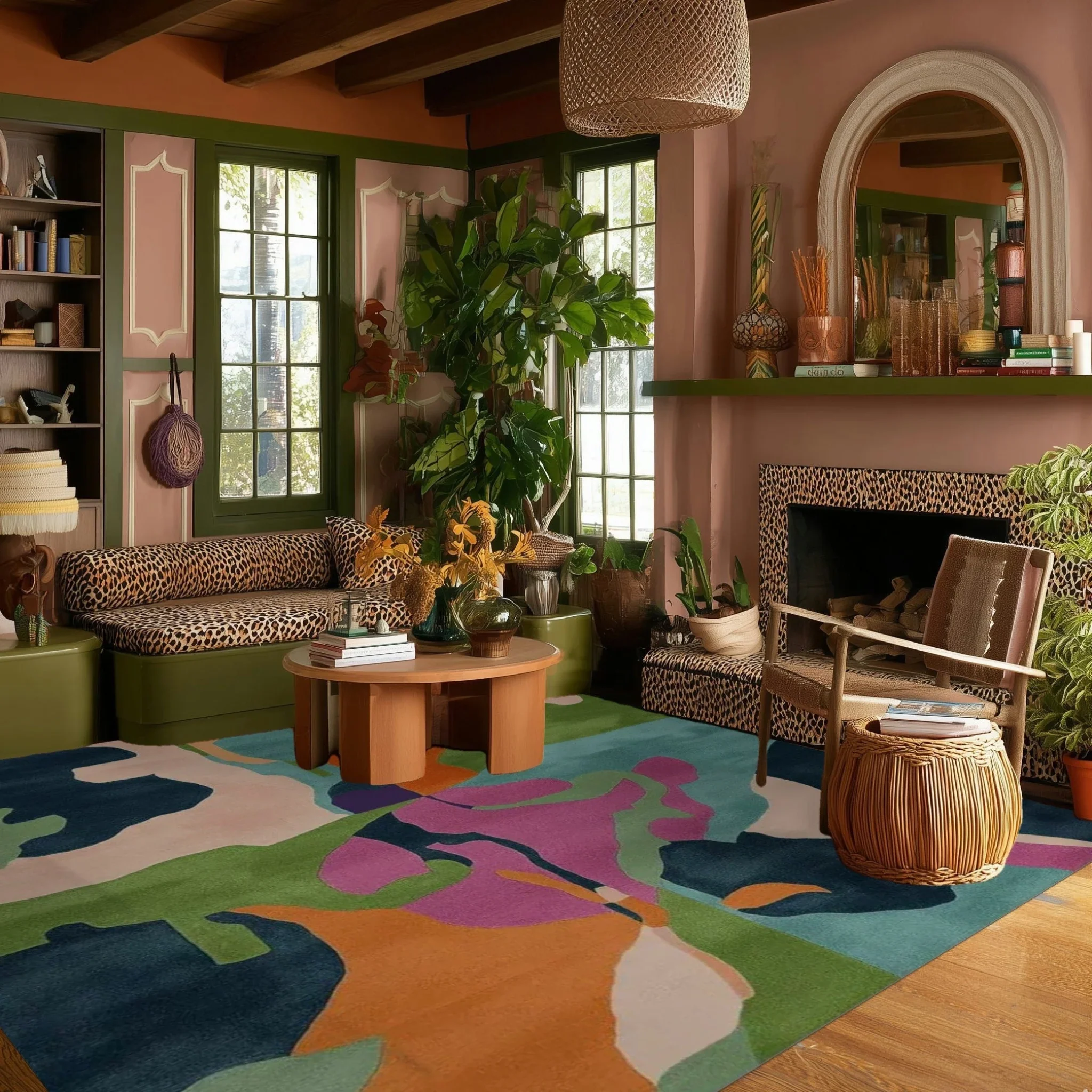 Chromatic Terrain Flow Hand Tufted Rug - Image 3