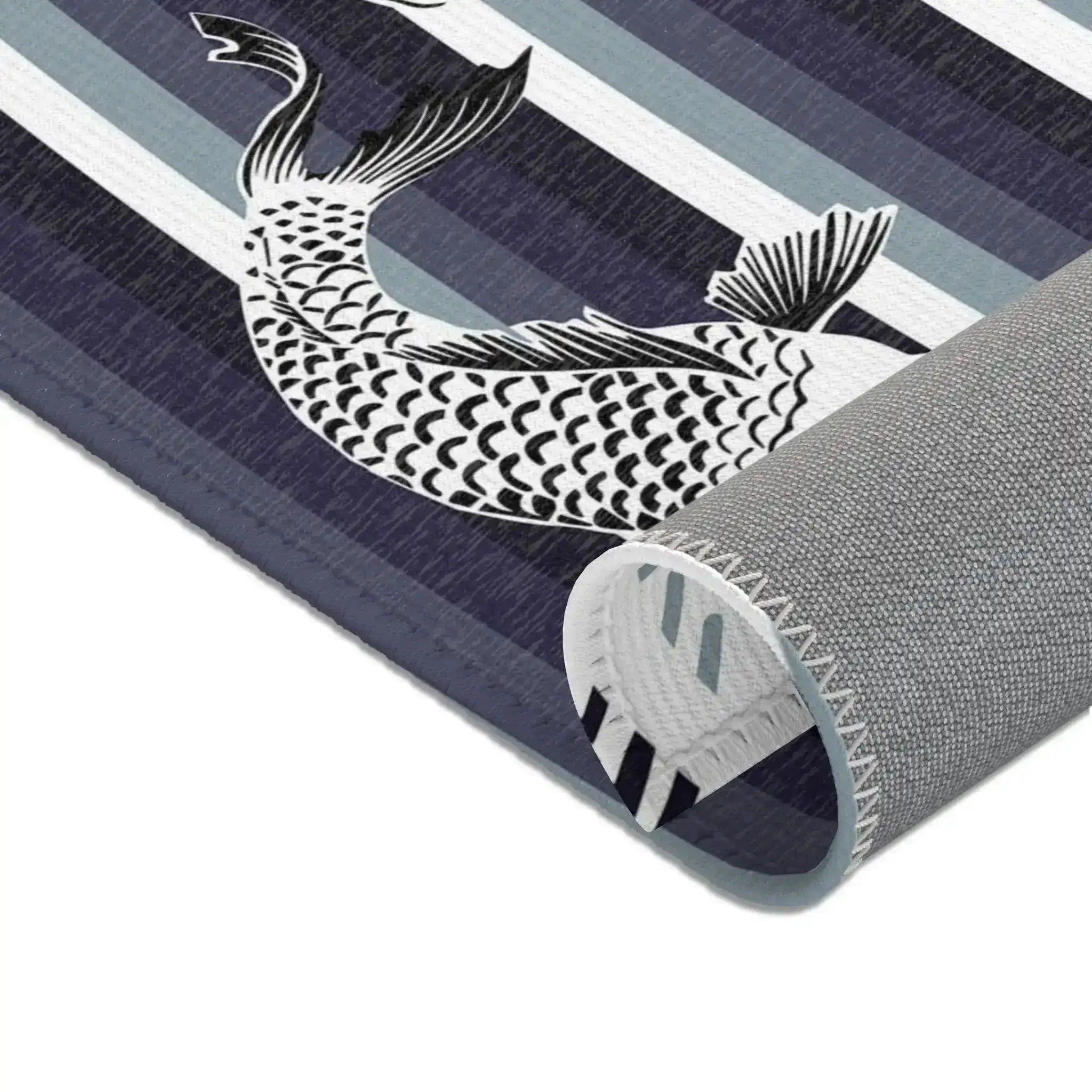 Circle of Koi Waves Accent Rug - Image 7