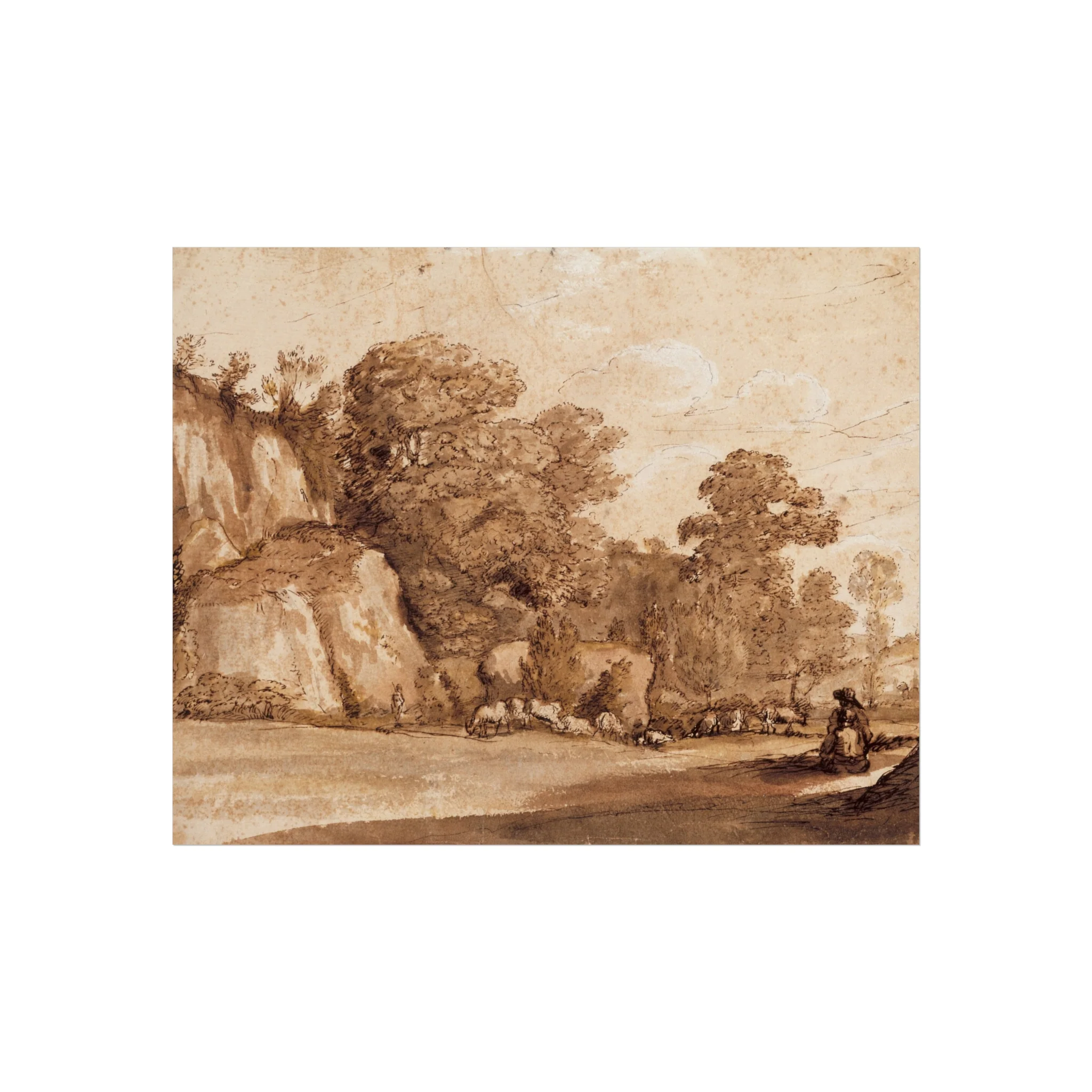 Claude Lorrain - A Rocky Hillside | Fine Art Poster - Image 2