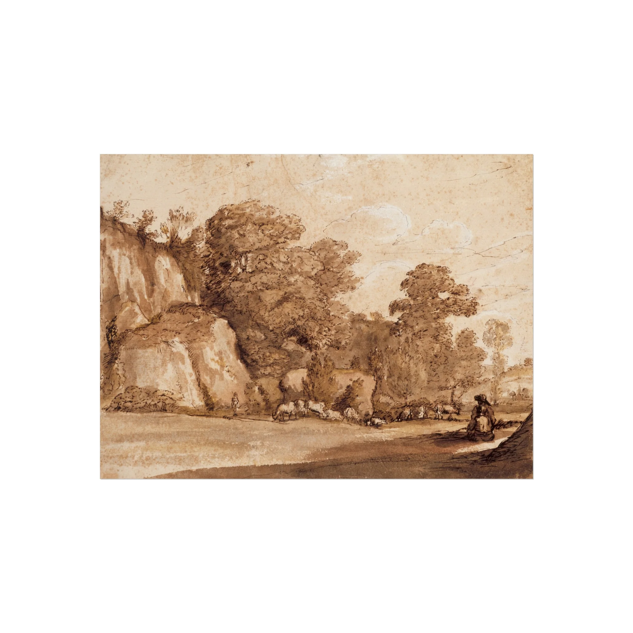 Claude Lorrain - A Rocky Hillside | Fine Art Poster - Image 3