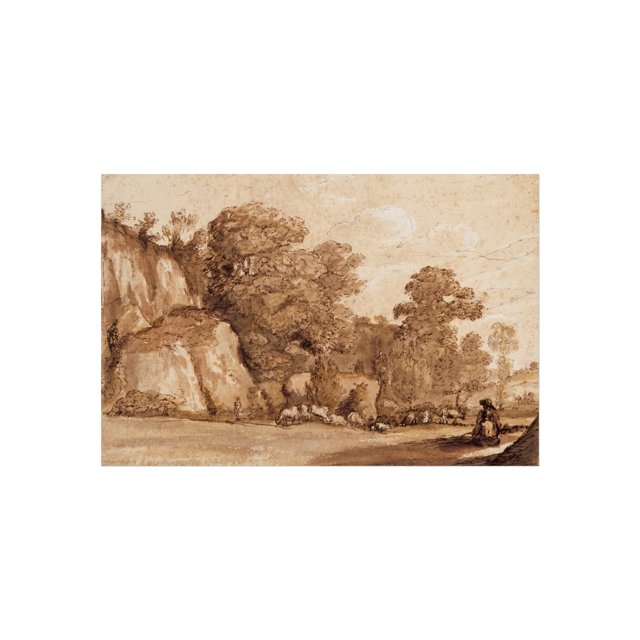 Claude Lorrain - A Rocky Hillside | Fine Art Poster - Image 4