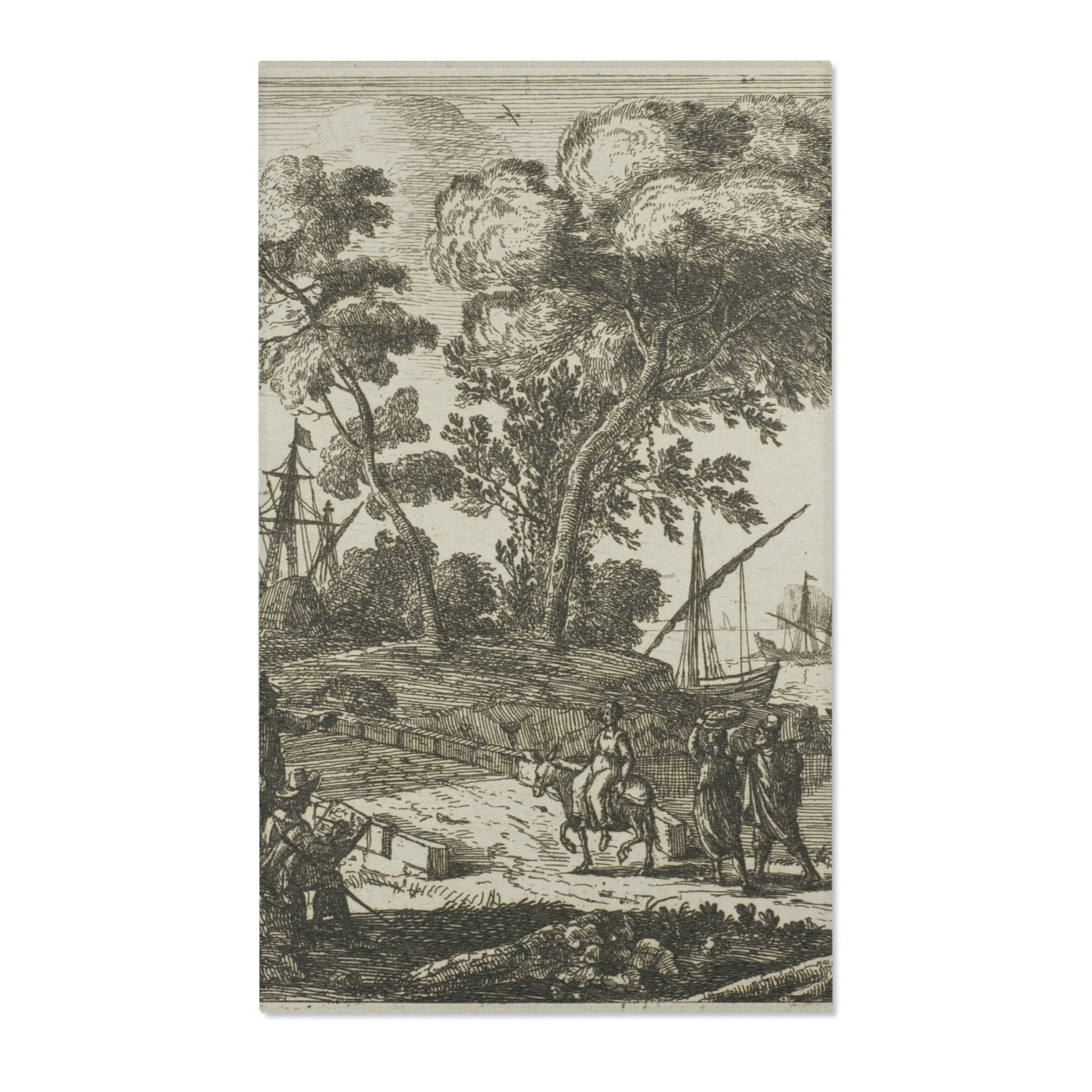 Claude Lorrain - Coast Scene with an Artist Drawing | Area Rug - Image 2