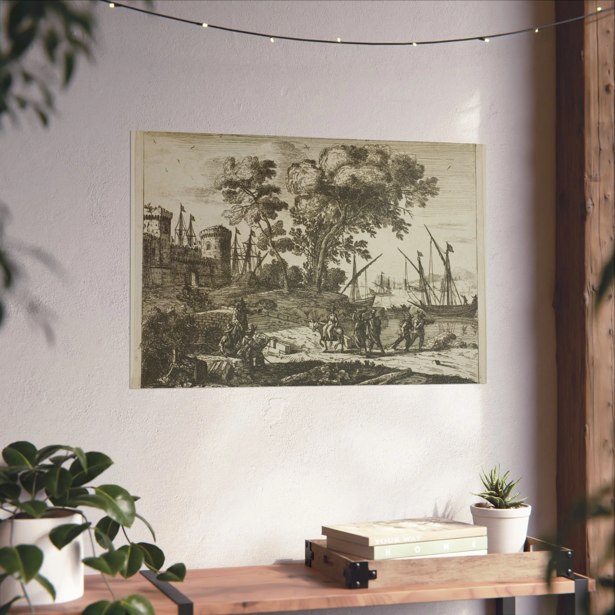 Claude Lorrain - Coast Scene with an Artist Drawing | Fine Art Poster - Image 12