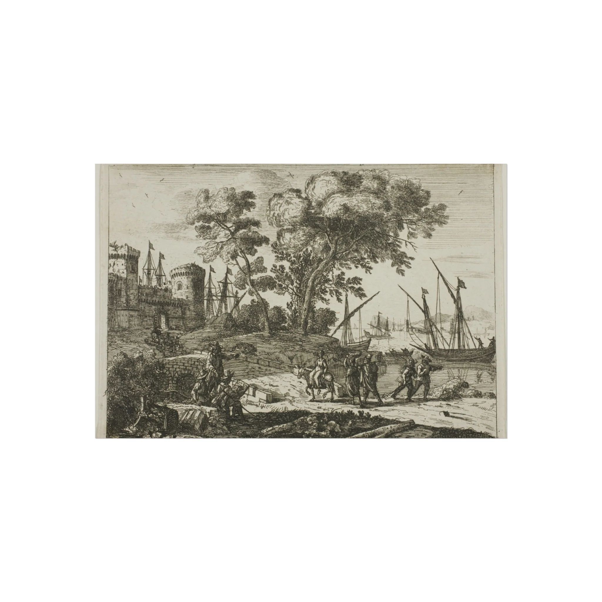 Claude Lorrain - Coast Scene with an Artist Drawing | Fine Art Poster - Image 4