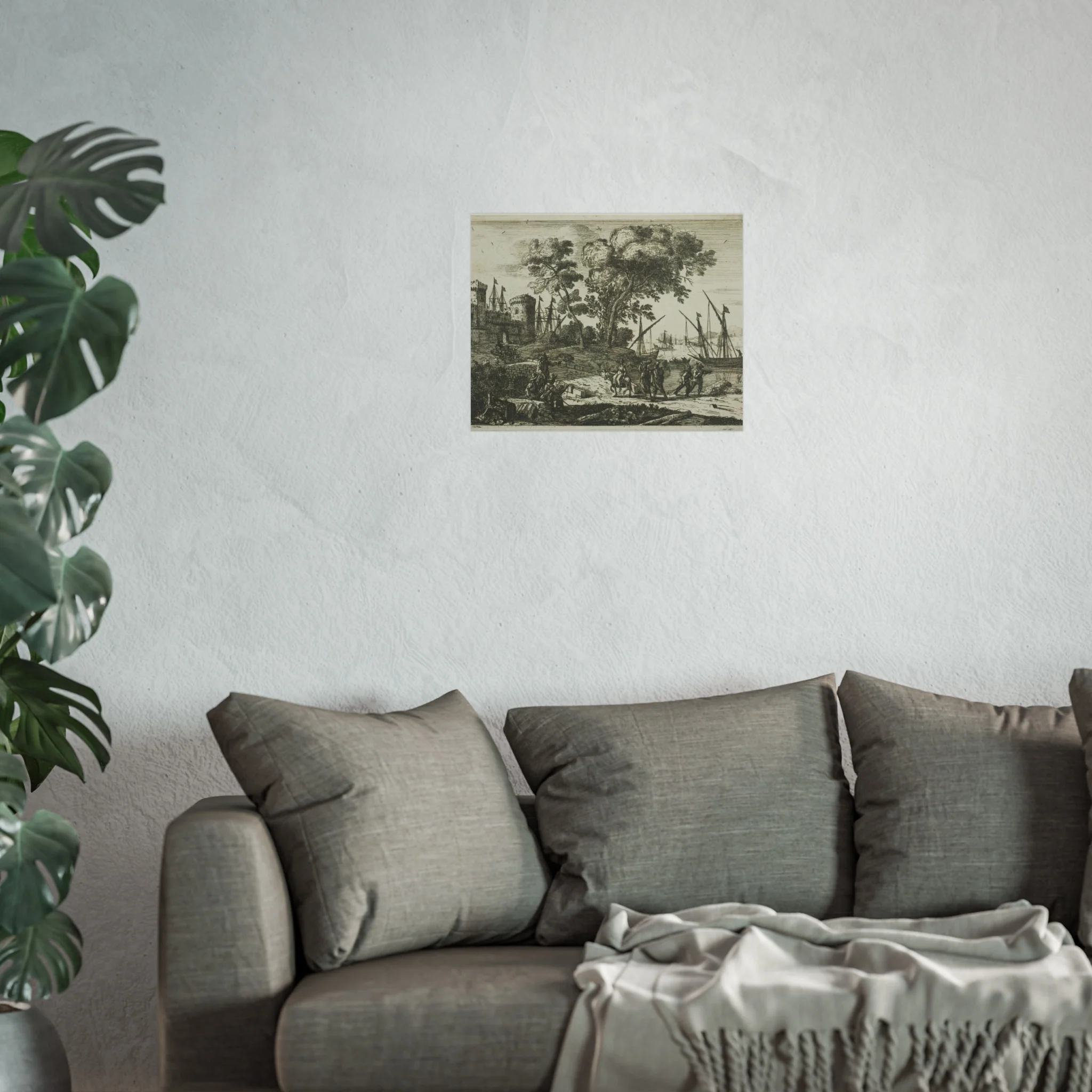 Claude Lorrain - Coast Scene with an Artist Drawing | Fine Art Poster - Image 7