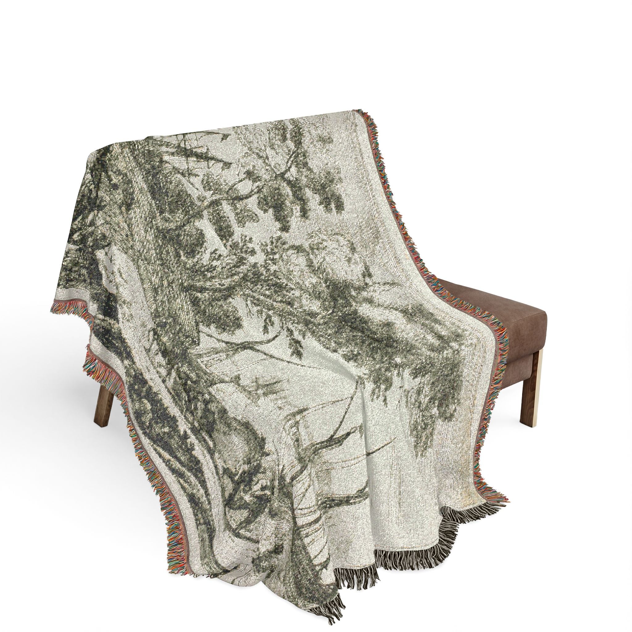 Claude Lorrain - Coast Scene with an Artist Drawing | Woven Tapestry Blanket - Image 3