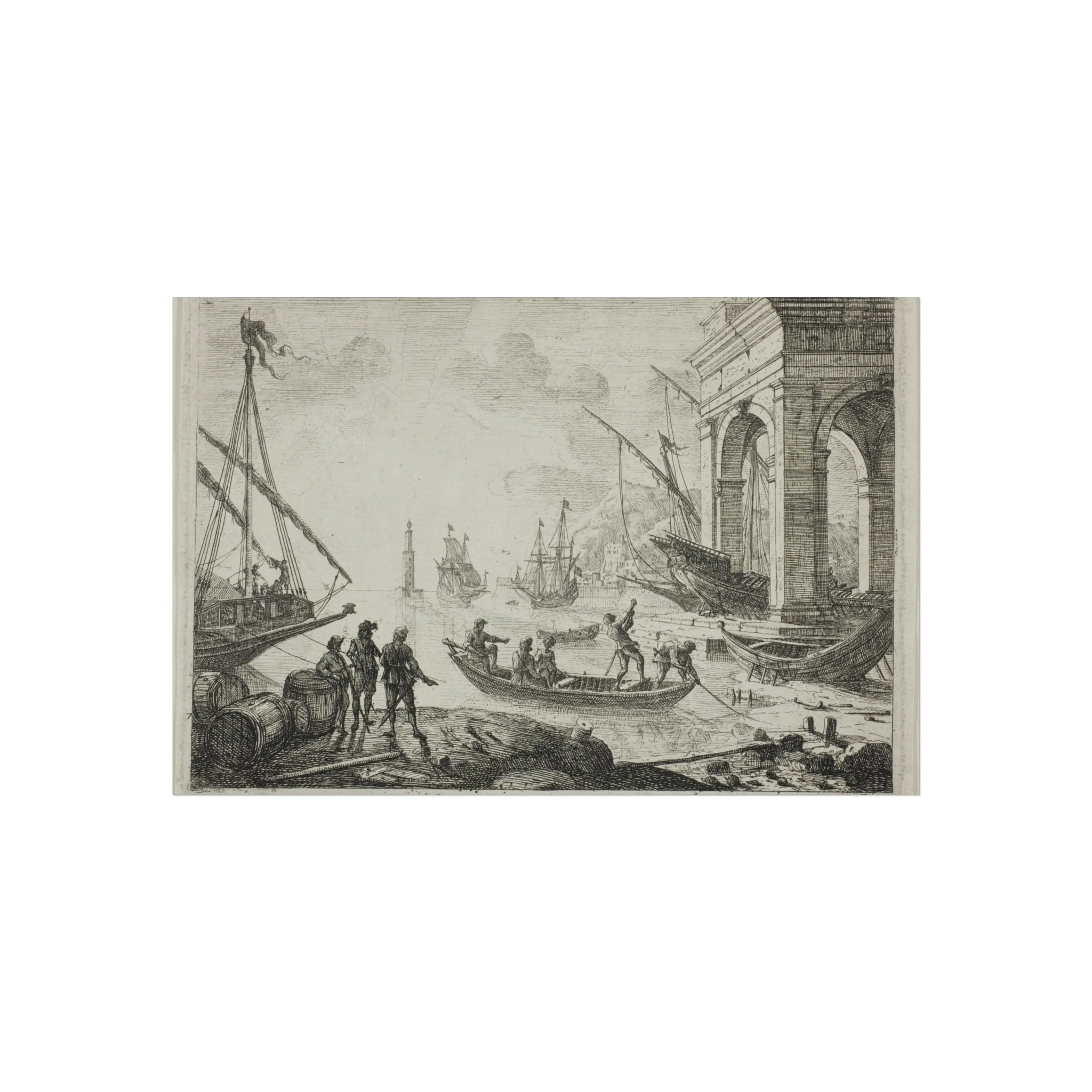 Claude Lorrain - Harbor Scene with a Lighthouse | Fine Art Poster - Image 4
