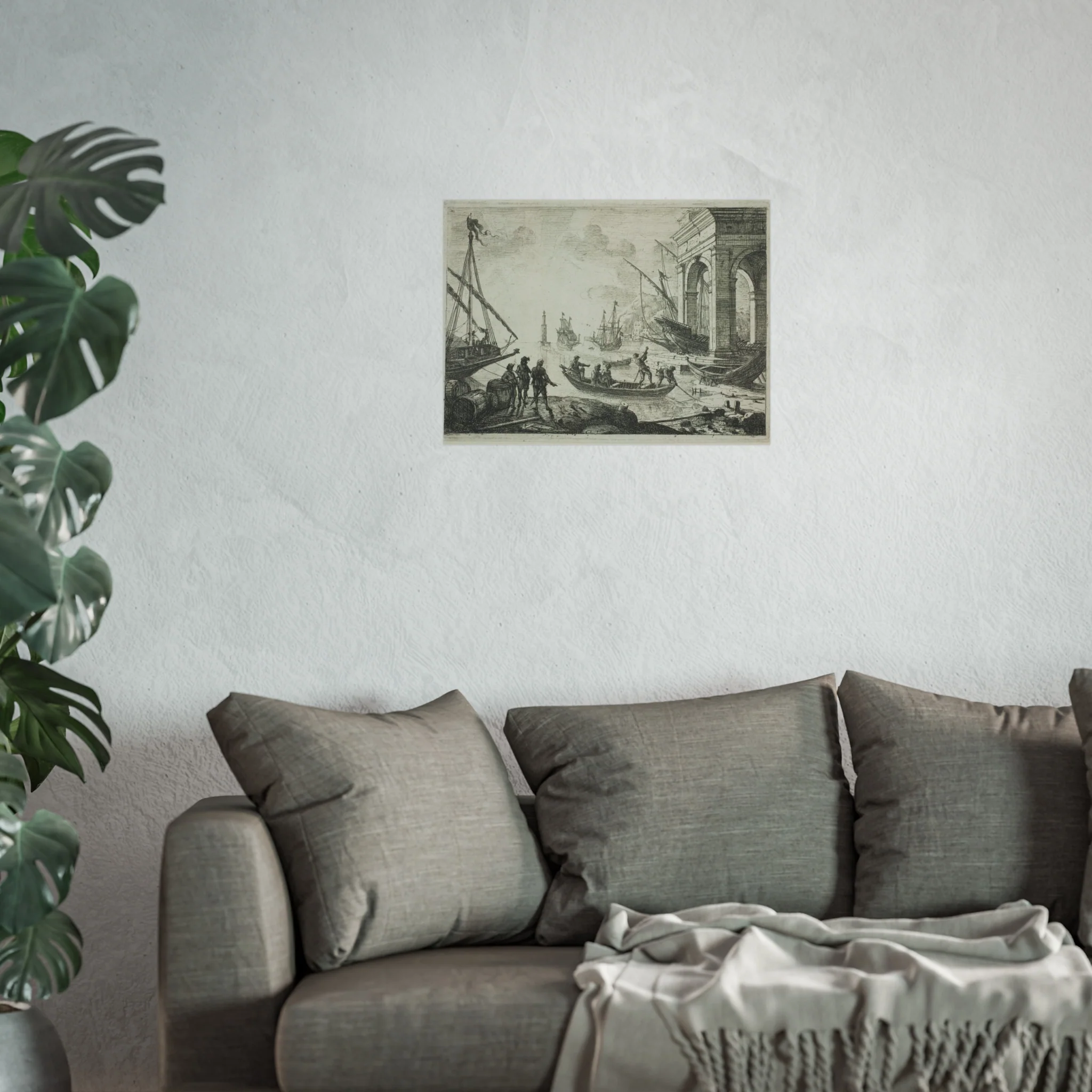 Claude Lorrain - Harbor Scene with a Lighthouse | Fine Art Poster - Image 9