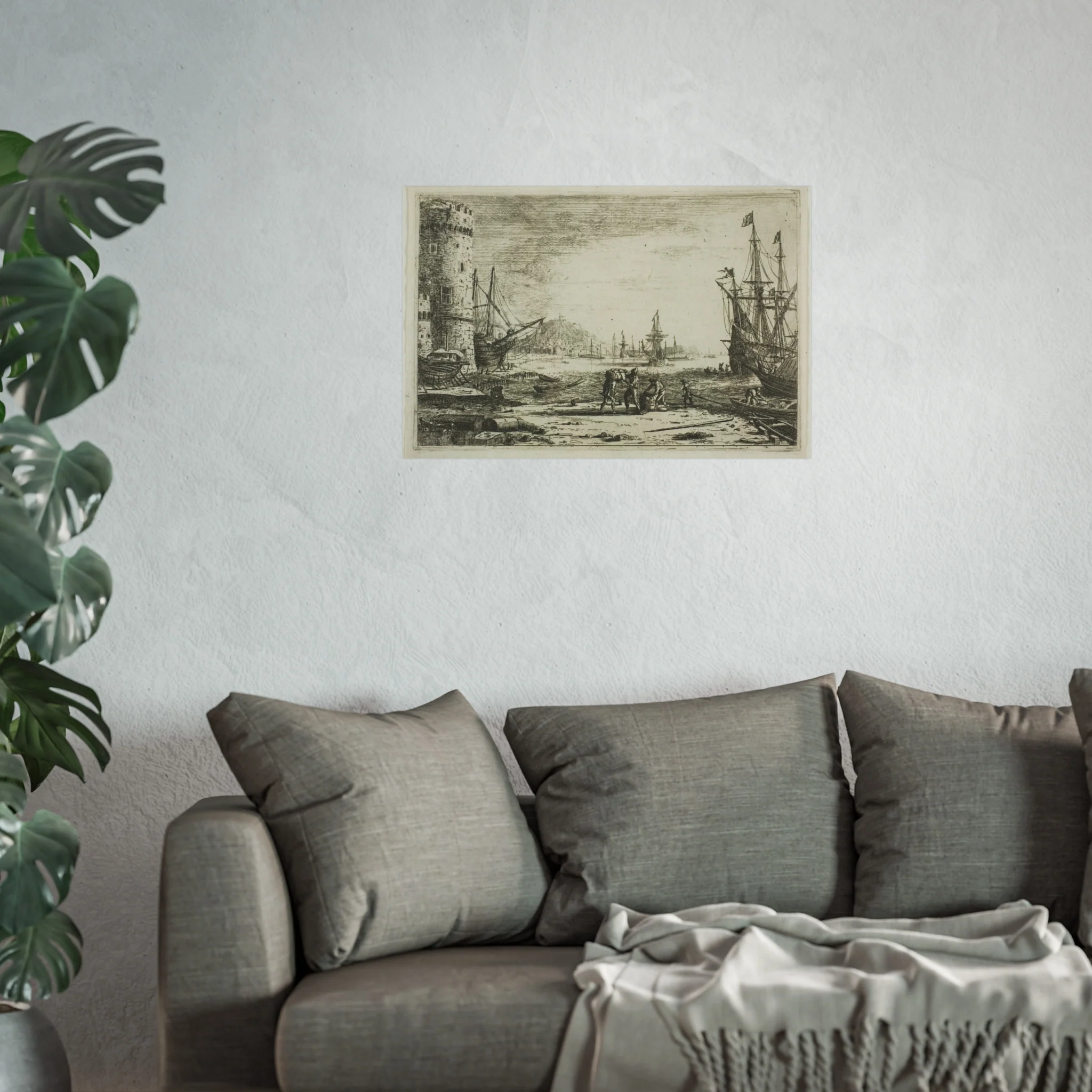 Claude Lorrain - Harbor with a Large Tower | Fine Art Poster - Image 11