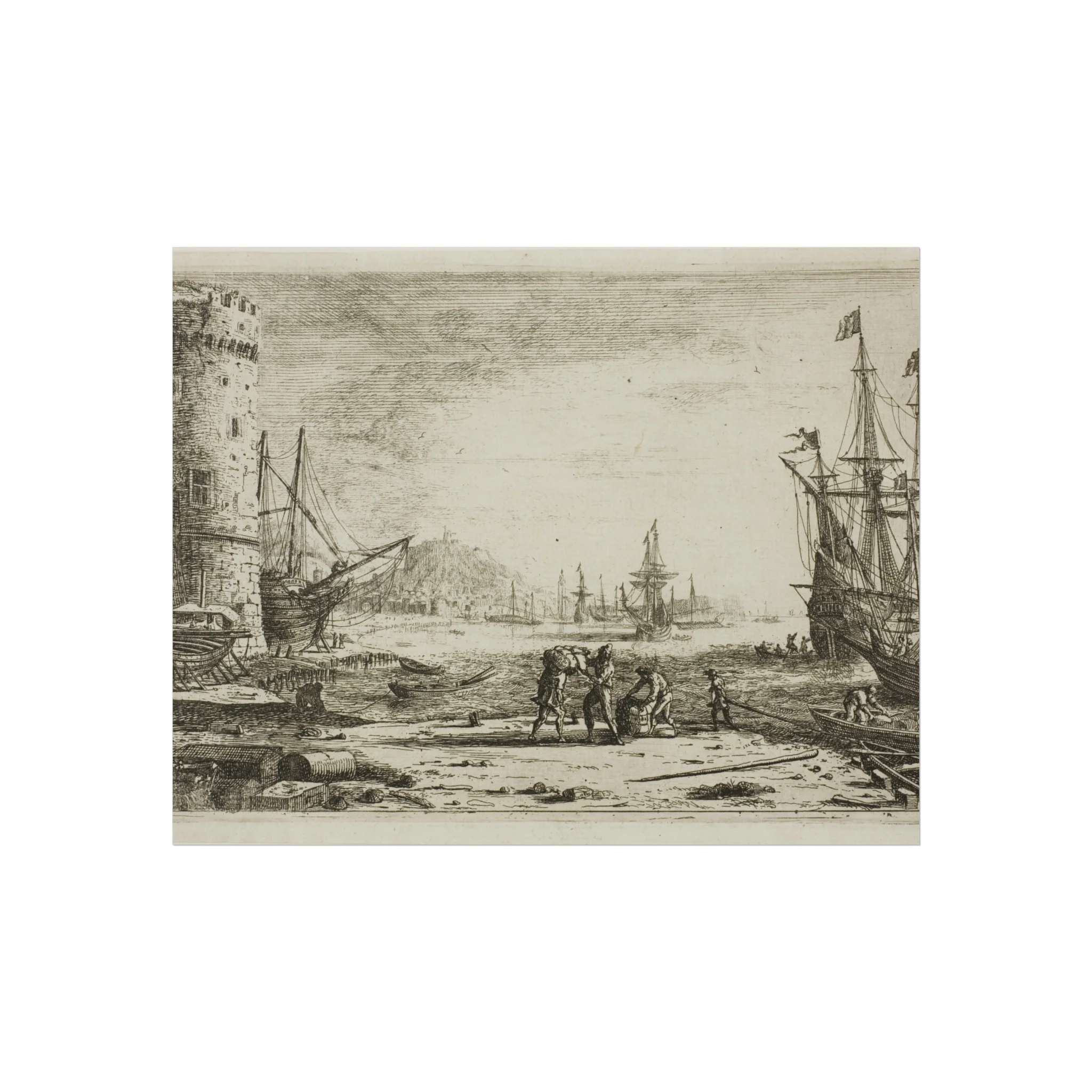 Claude Lorrain - Harbor with a Large Tower | Fine Art Poster - Image 2