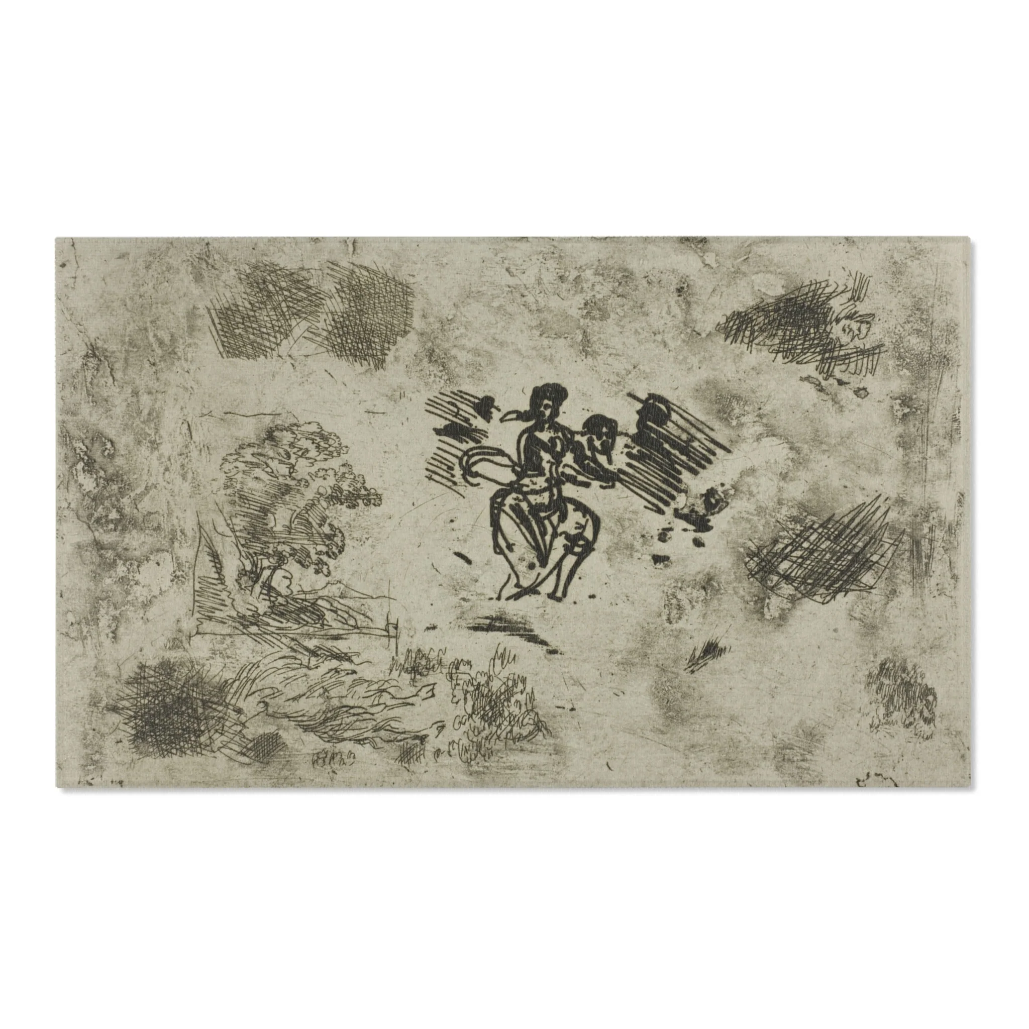 Claude Lorrain - Seated Woman and Other Sketches | Area Rug - Image 5