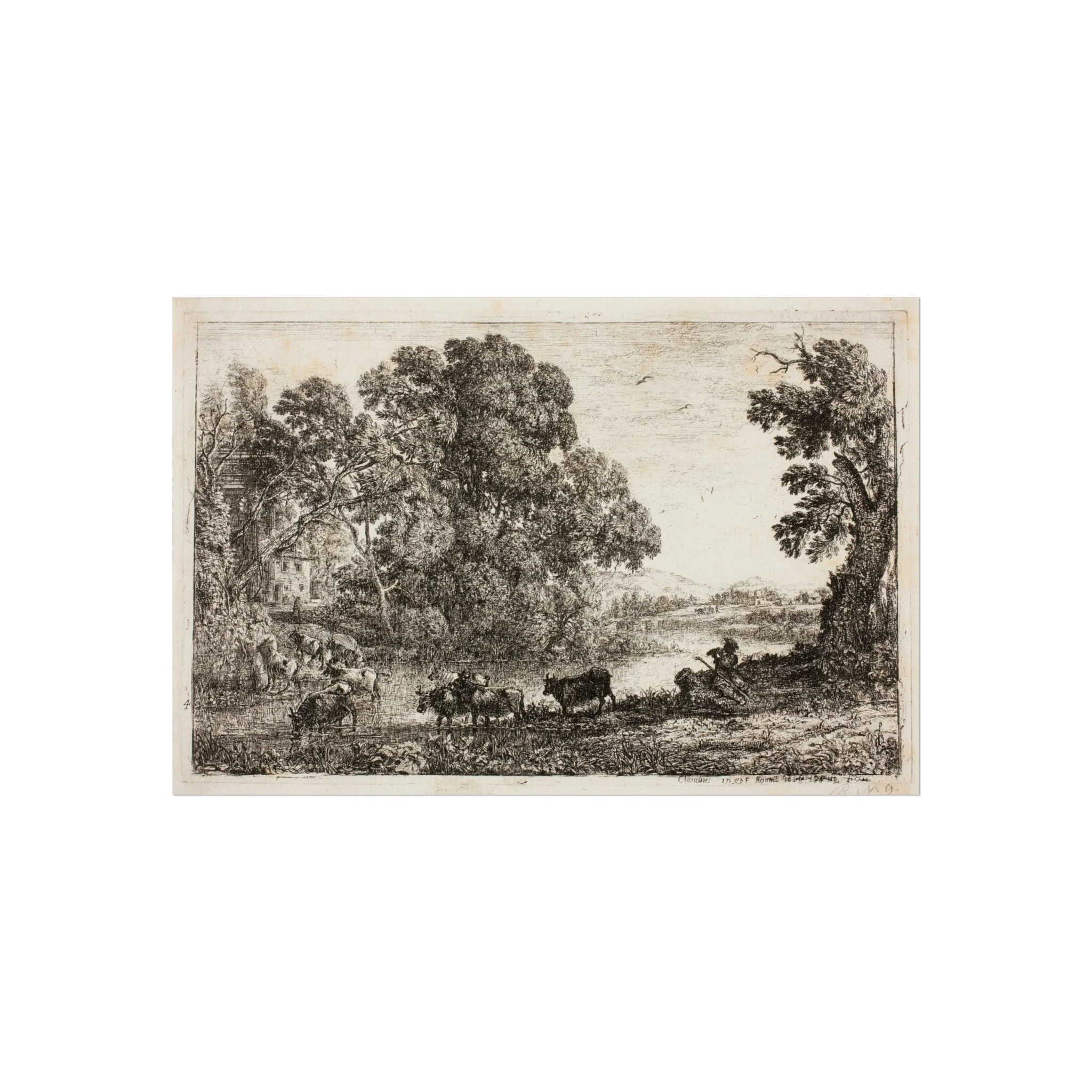 Claude Lorrain - The Cowherd | Fine Art Poster - Image 4