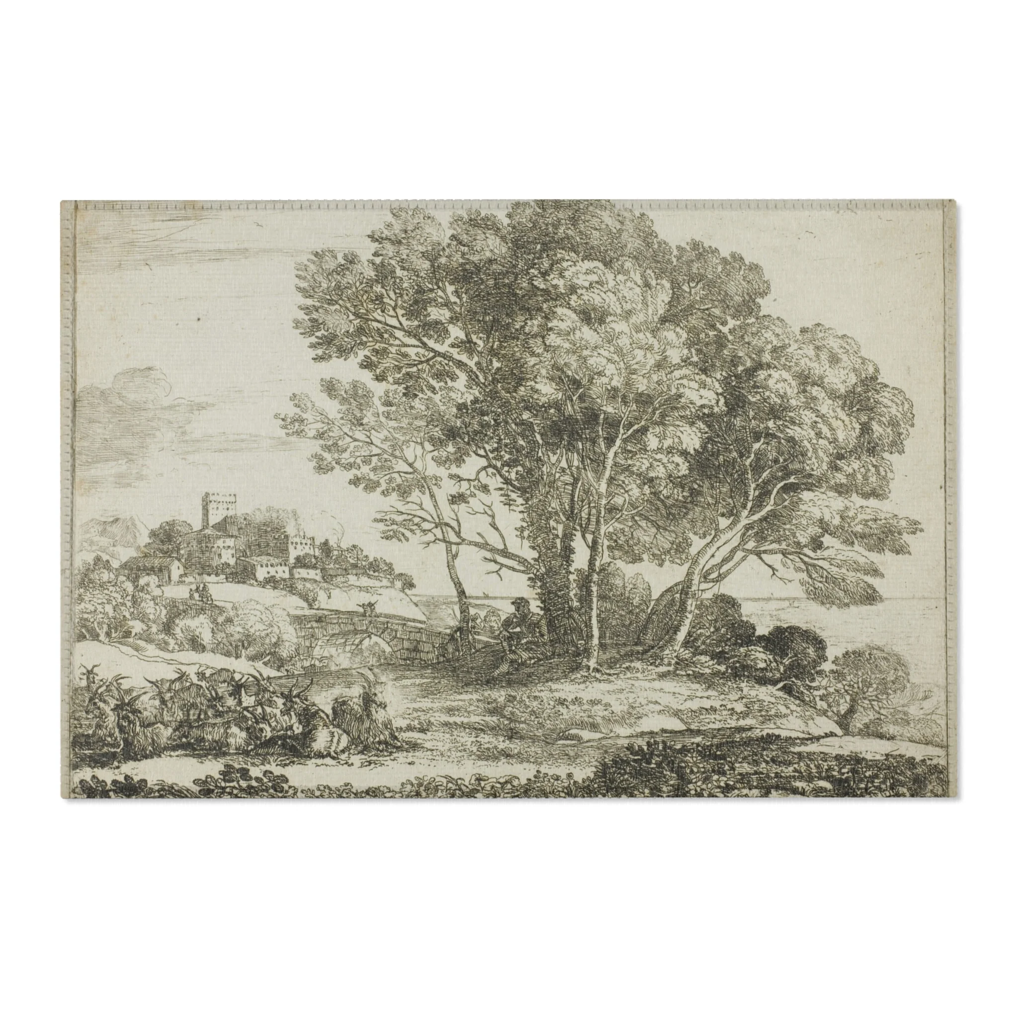 Claude Lorrain - The Goatherd | Area Rug - Image 4