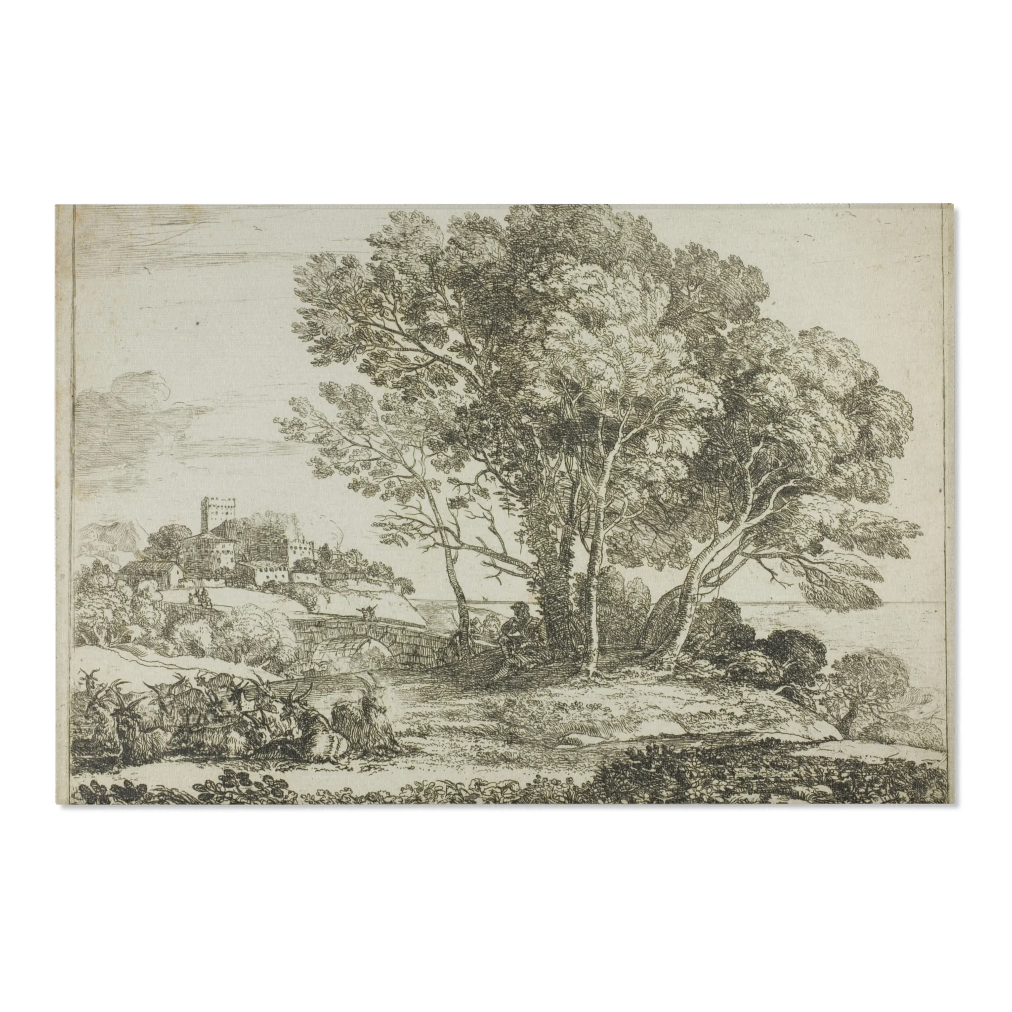 Claude Lorrain - The Goatherd | Area Rug - Image 6