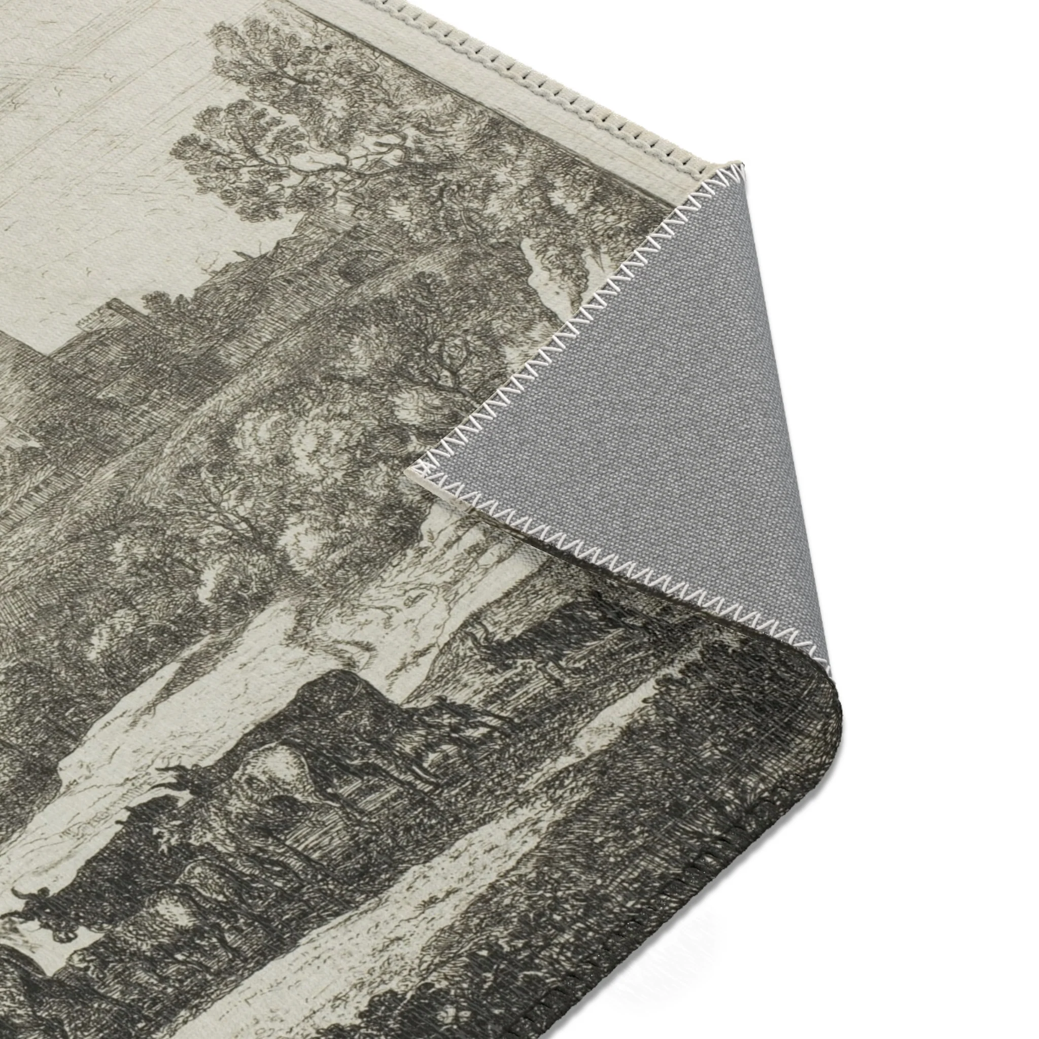 Claude Lorrain - The Herd Returning in Stormy Weather | Area Rug - Image 13