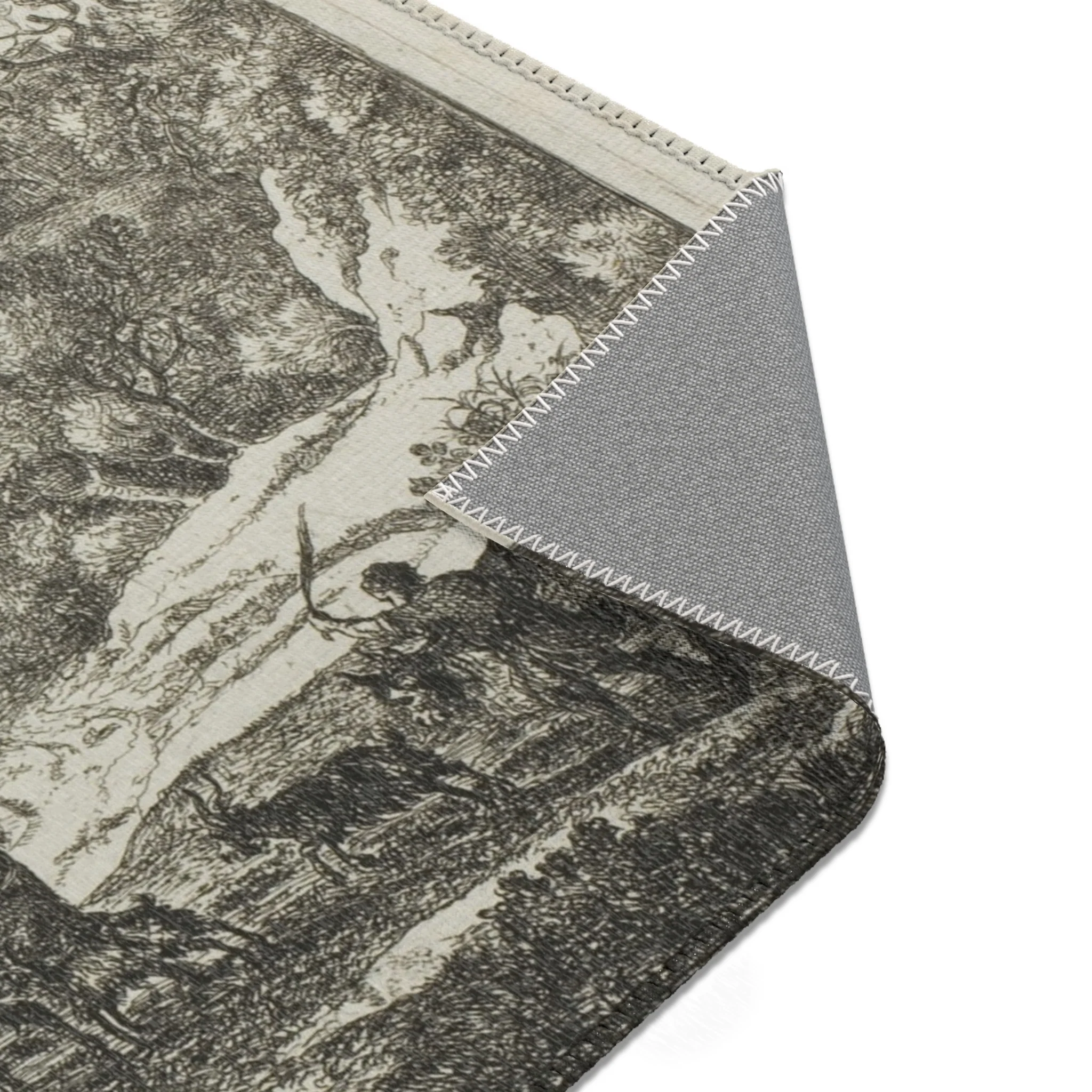 Claude Lorrain - The Herd Returning in Stormy Weather | Area Rug - Image 15
