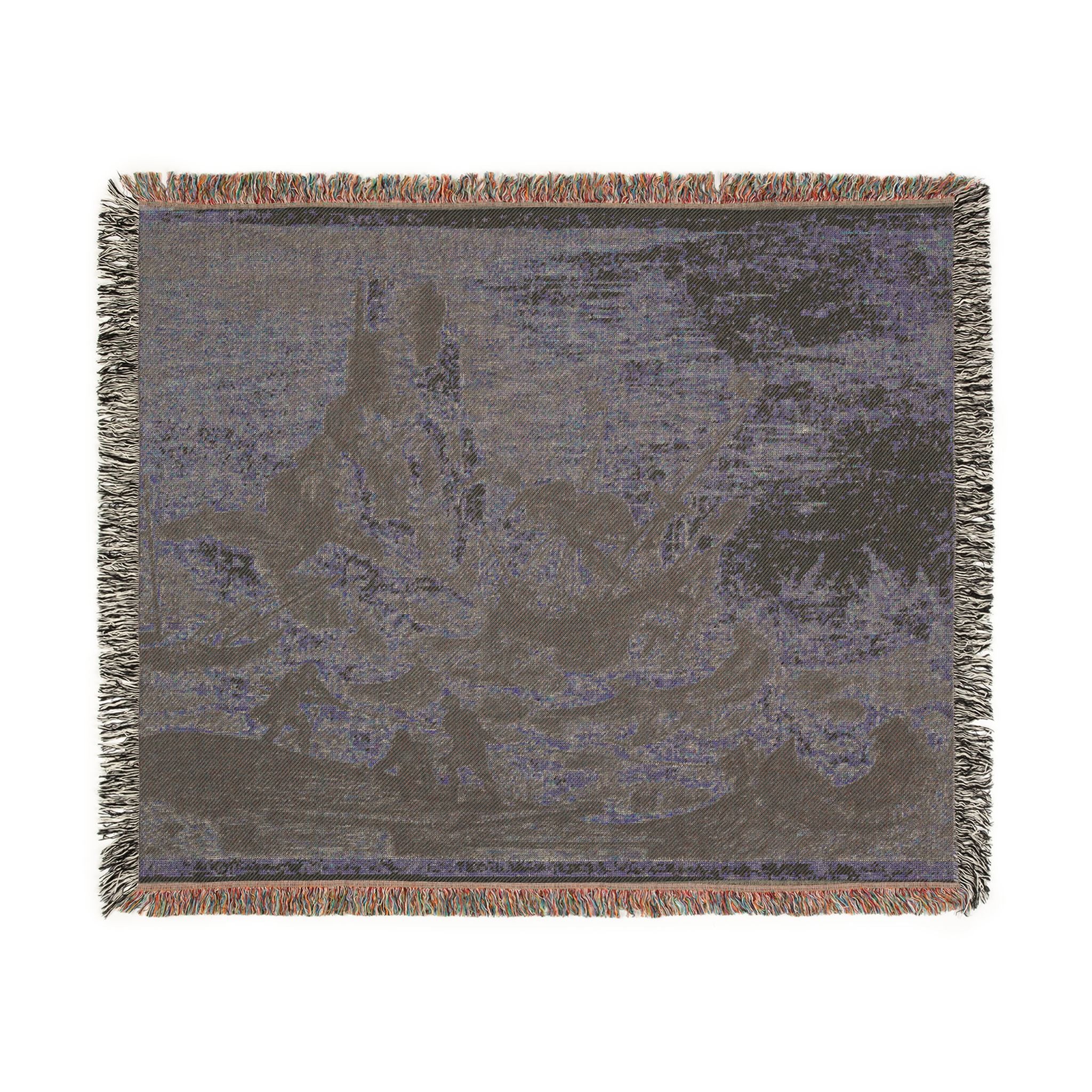 Claude Lorrain - The Shipwreck | Woven Tapestry Blanket - Image 8
