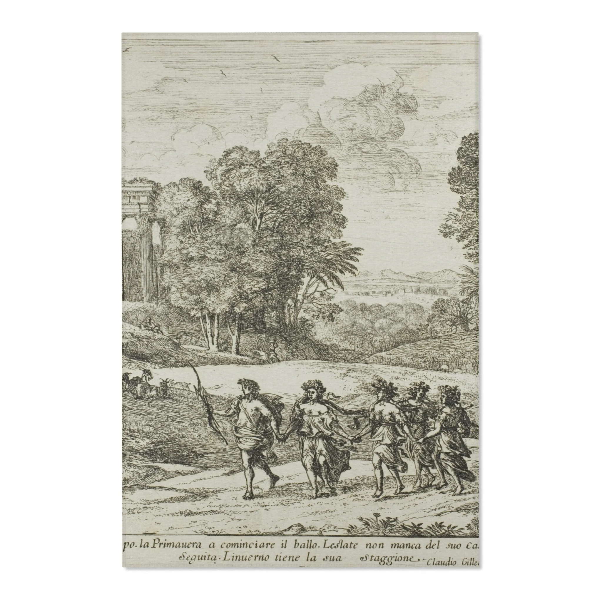 Claude Lorrain - Time, Apollo and the Seasons | Area Rug - Image 3
