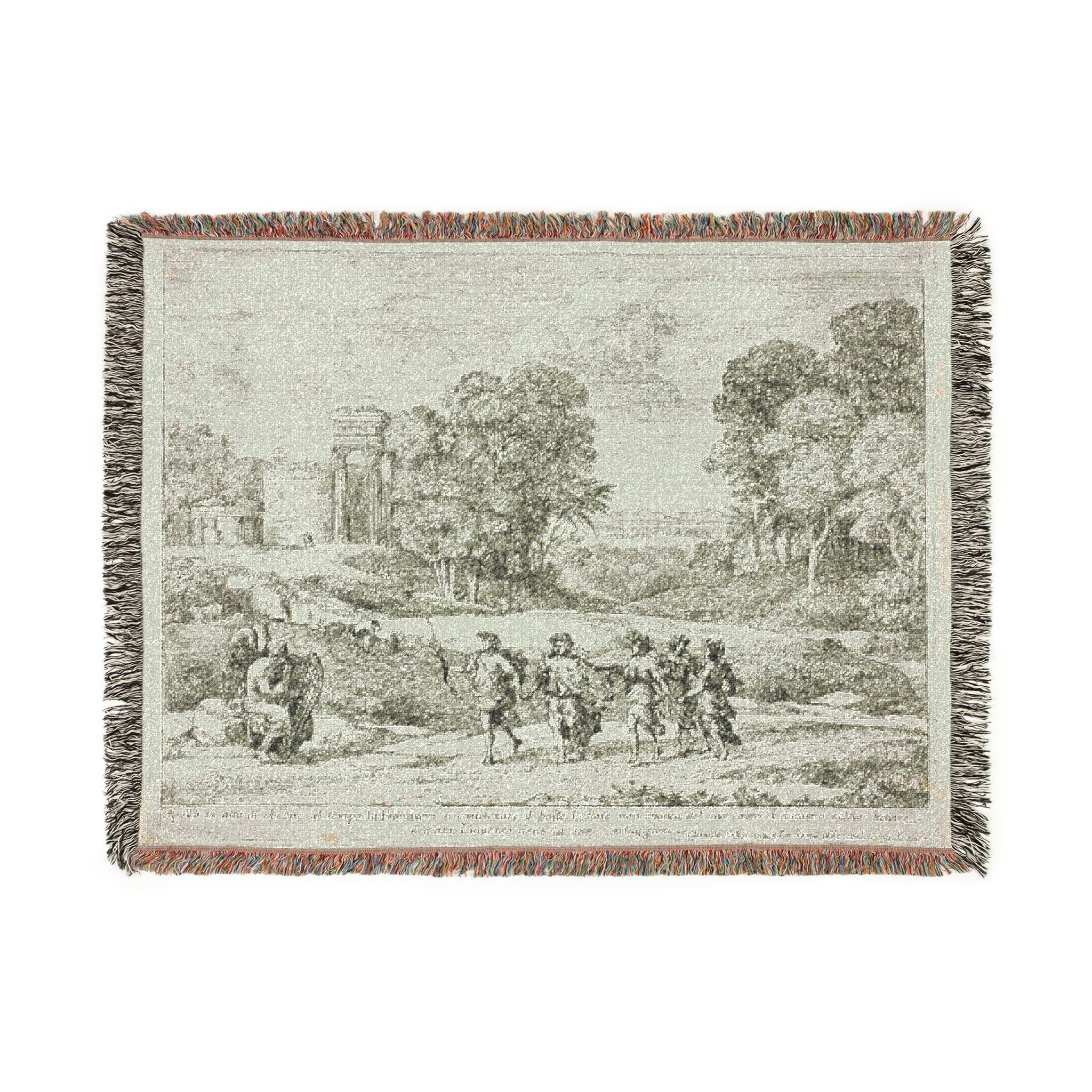 Claude Lorrain - Time, Apollo and the Seasons | Woven Tapestry Blanket - Image 10