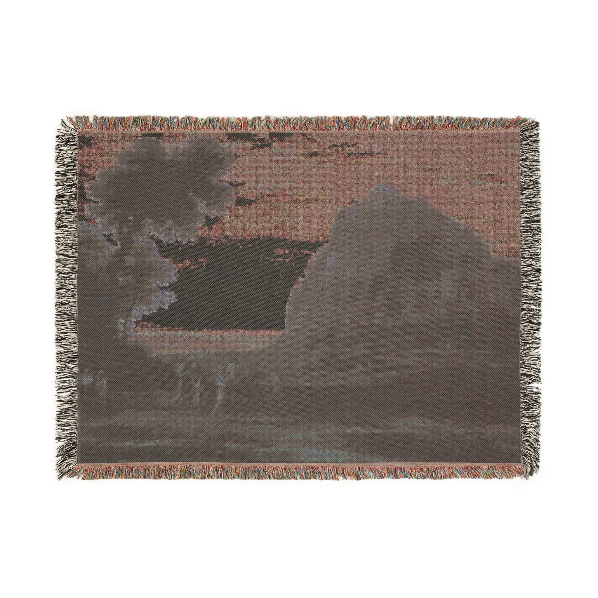 Claude Lorrain - View of Delphi with a Procession | Woven Tapestry Blanket - Image 12