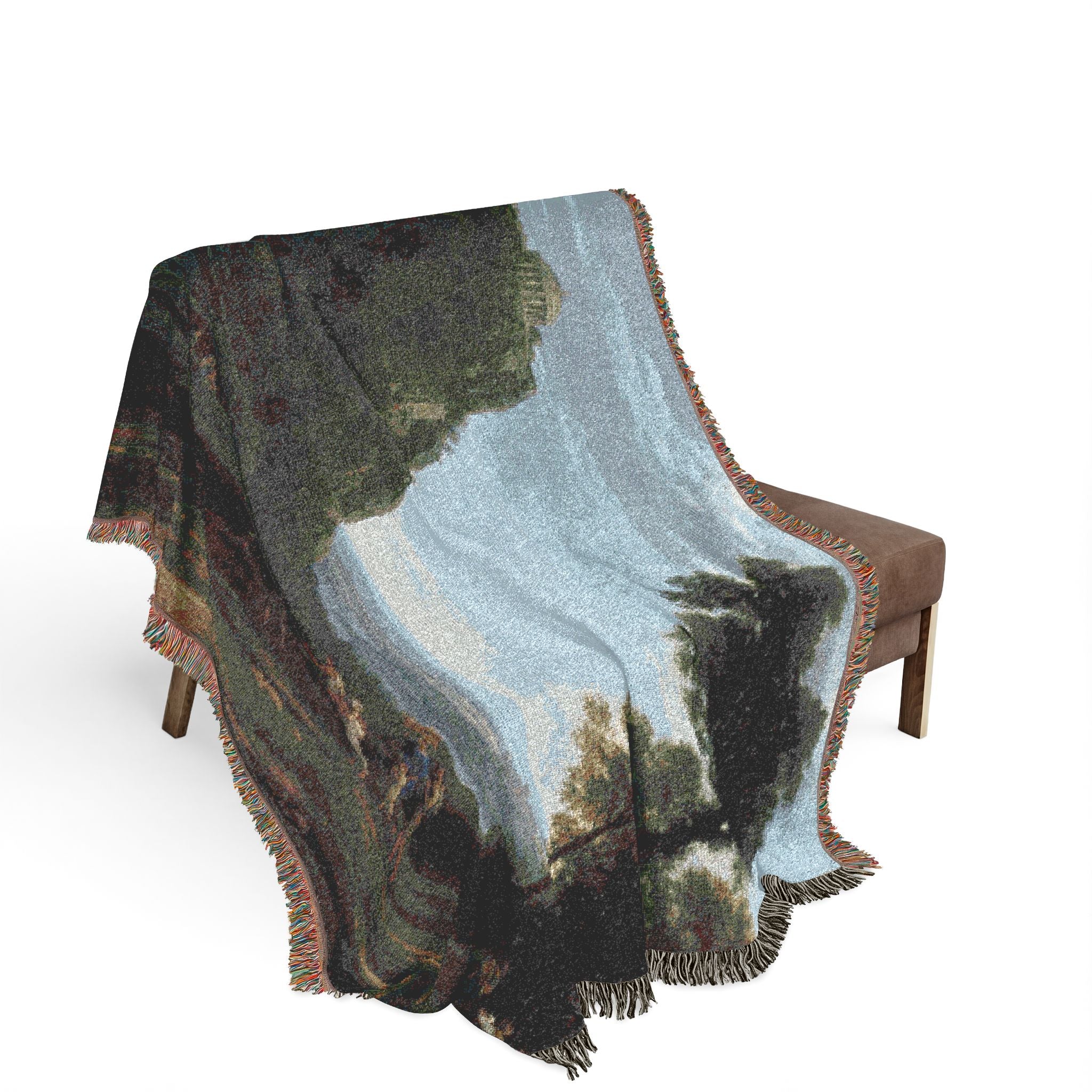 Claude Lorrain - View of Delphi with a Procession | Woven Tapestry Blanket - Image 3