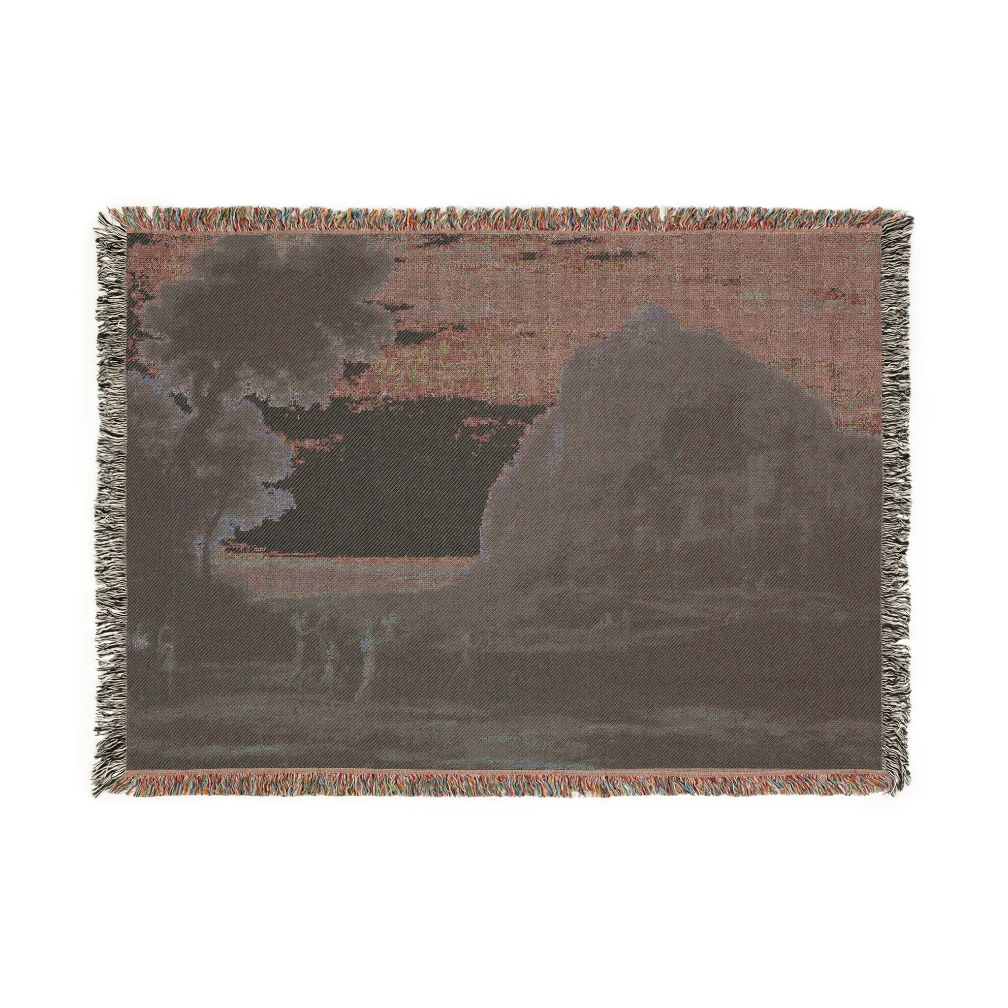 Claude Lorrain - View of Delphi with a Procession | Woven Tapestry Blanket - Image 4