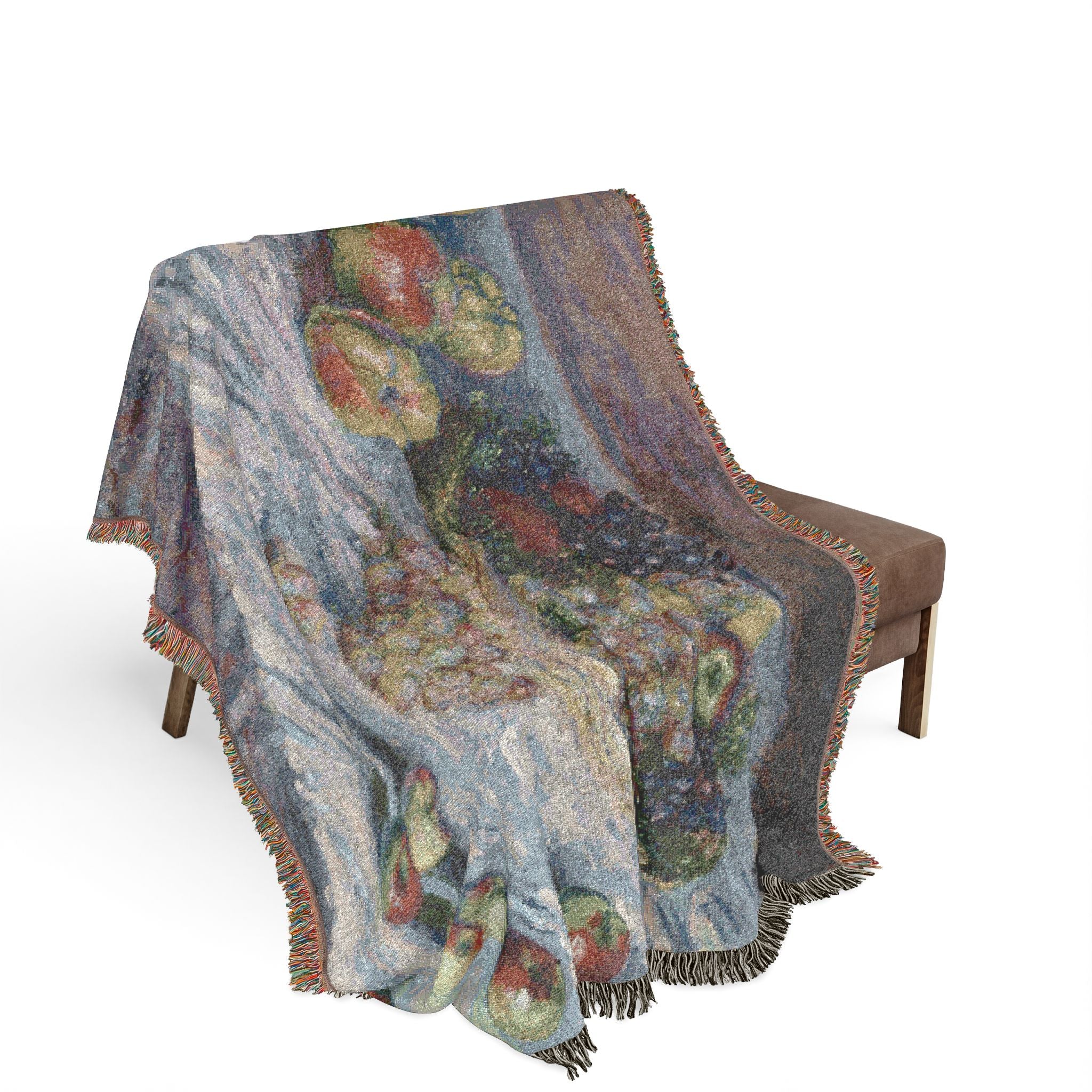 Claude Monet - Apples and Grapes | Woven Tapestry Blanket - Image 3