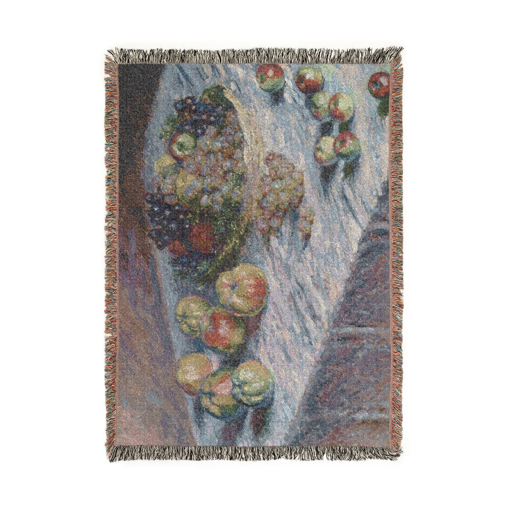 Claude Monet - Apples and Grapes | Woven Tapestry Blanket - Image 6