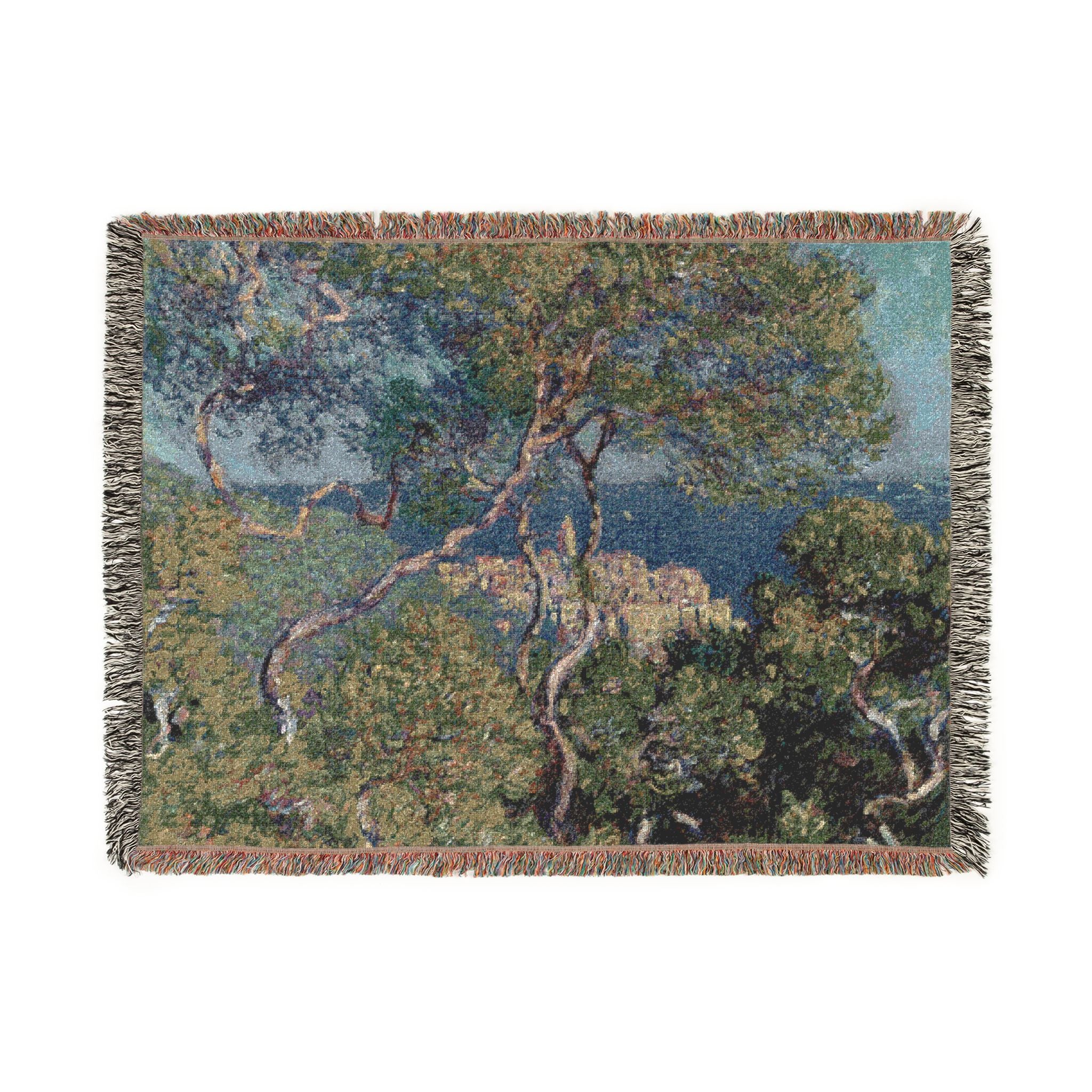 Claude Monet - Bordighera | Woven Tapestry Blanket - Image 10