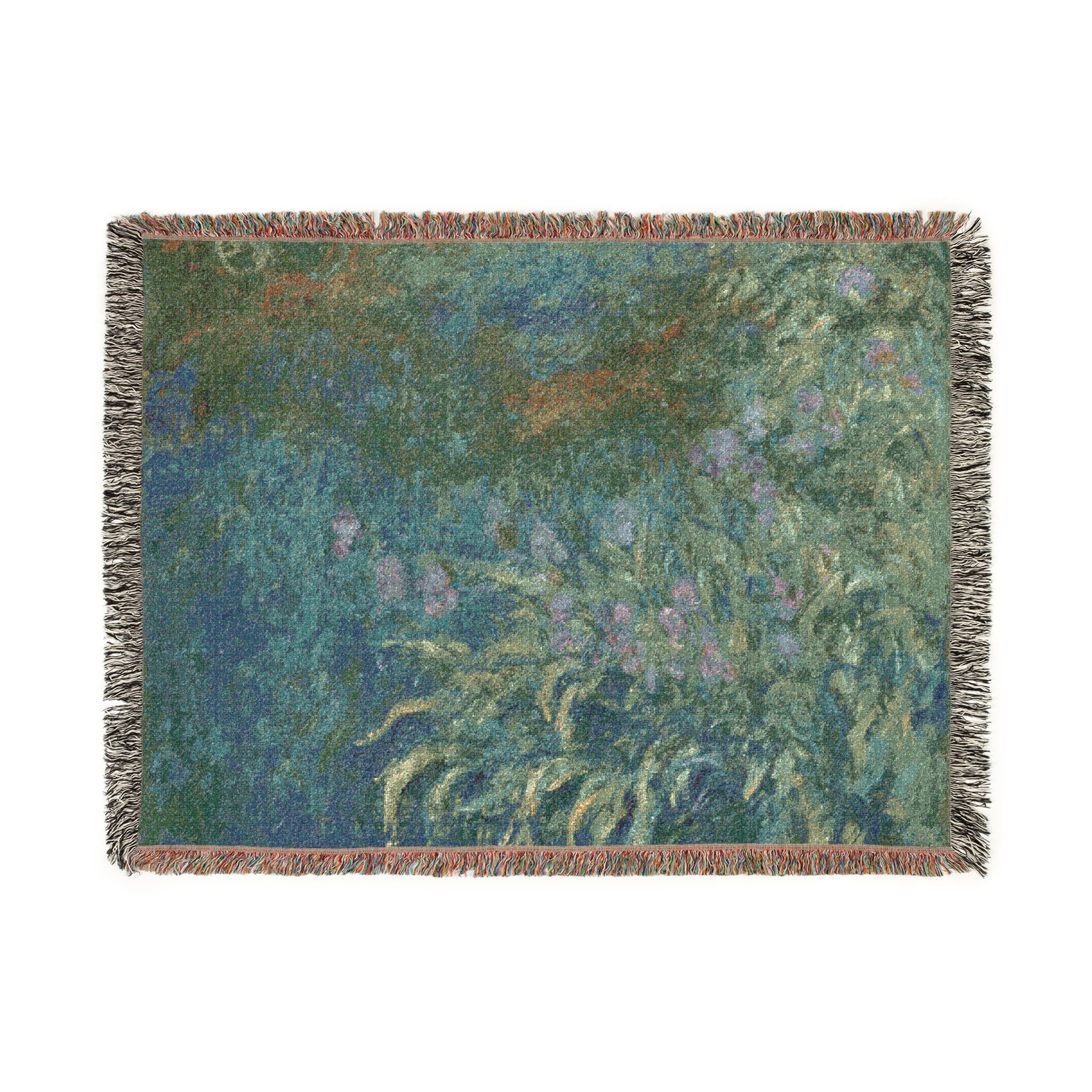 Claude Monet - Irises | Woven Tapestry Blanket - Image 10