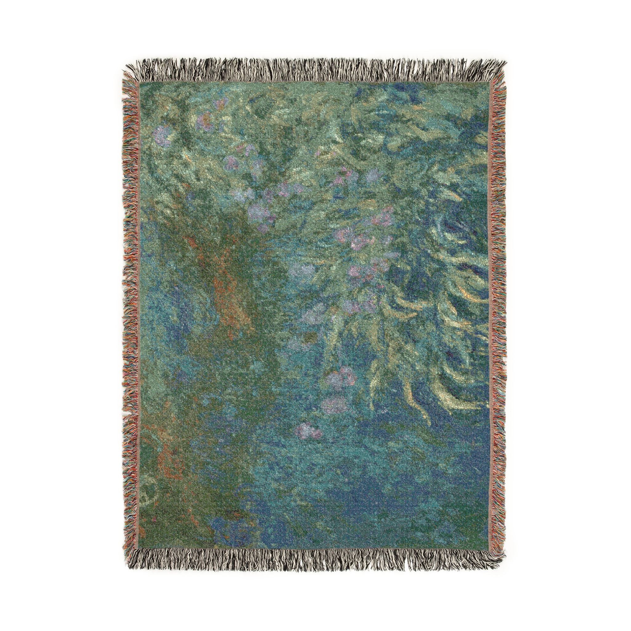 Claude Monet - Irises | Woven Tapestry Blanket - Image 11
