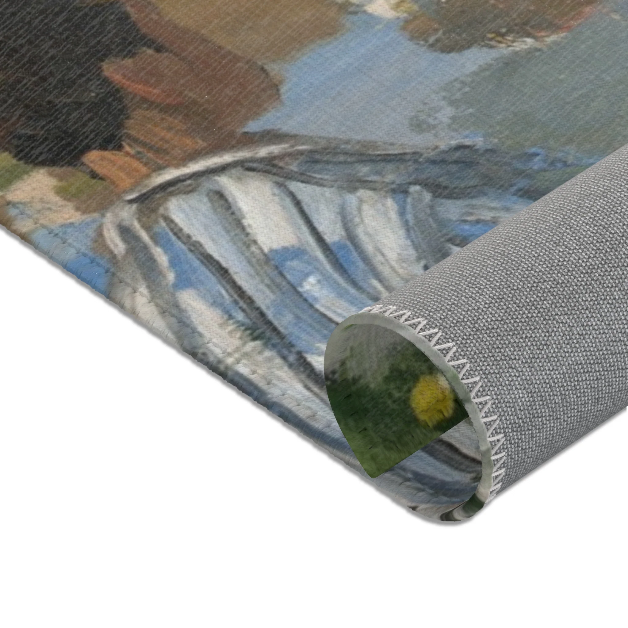 Claude Monet - On the Bank of the Seine, Bennecourt | Area Rug - Image 12